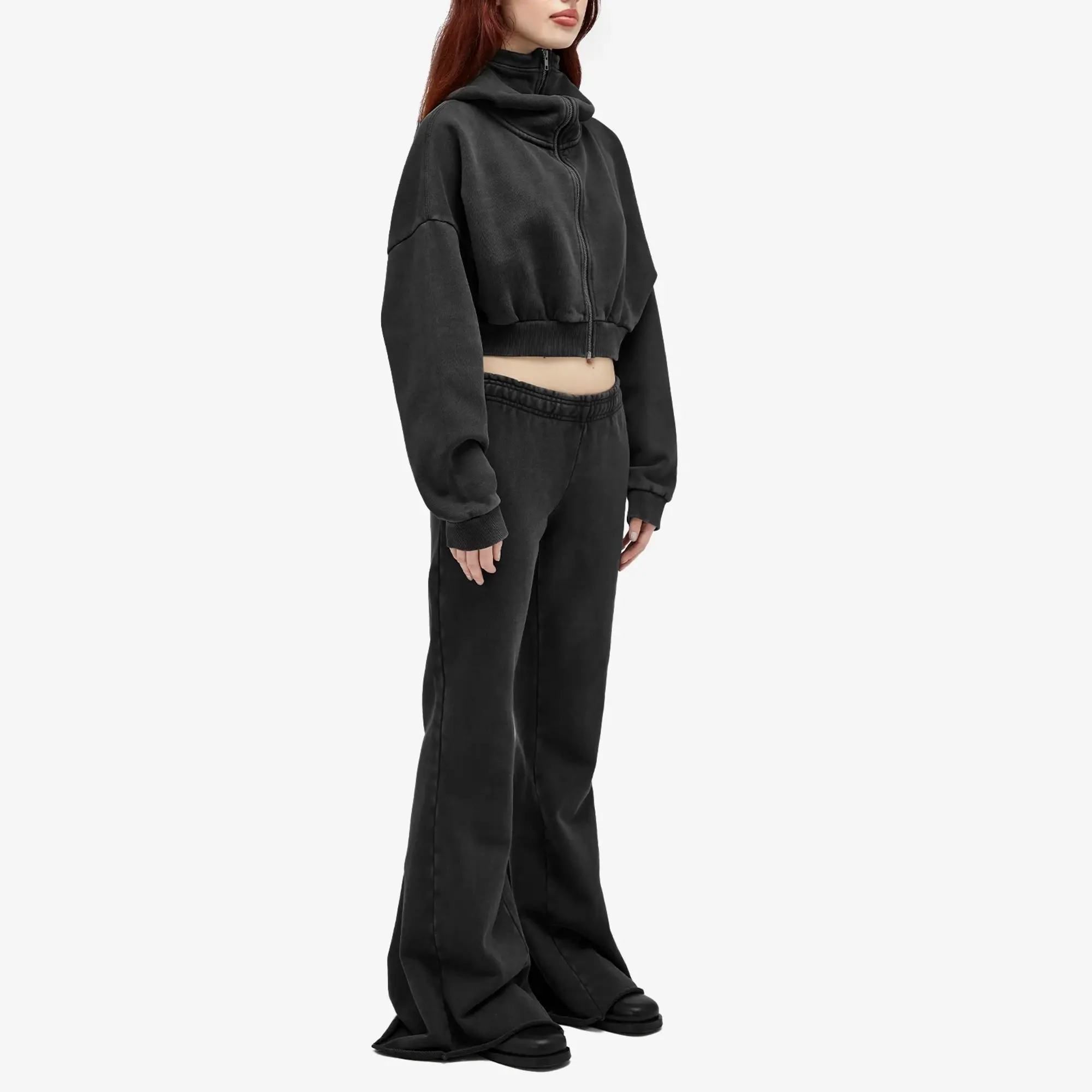 Entire Studios Women's Heavy Flare Leggings Washed Black