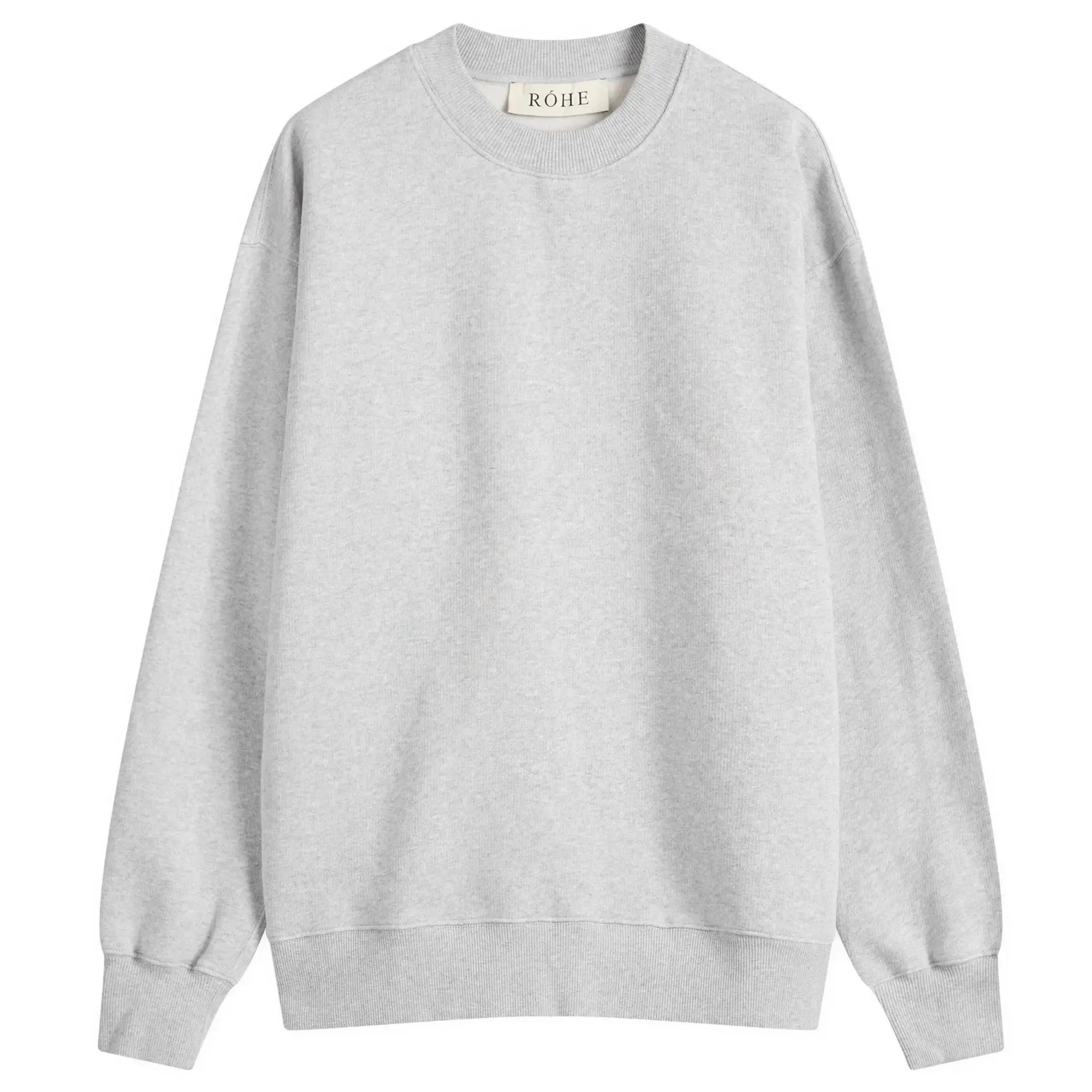 Róhe Men's Logo Sweatshirt Mid Grey Melange