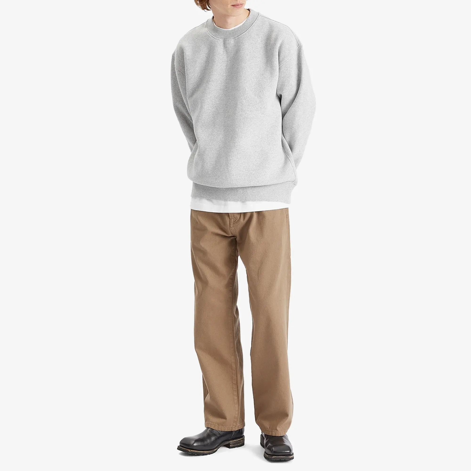 Róhe Men's Logo Sweatshirt Mid Grey Melange