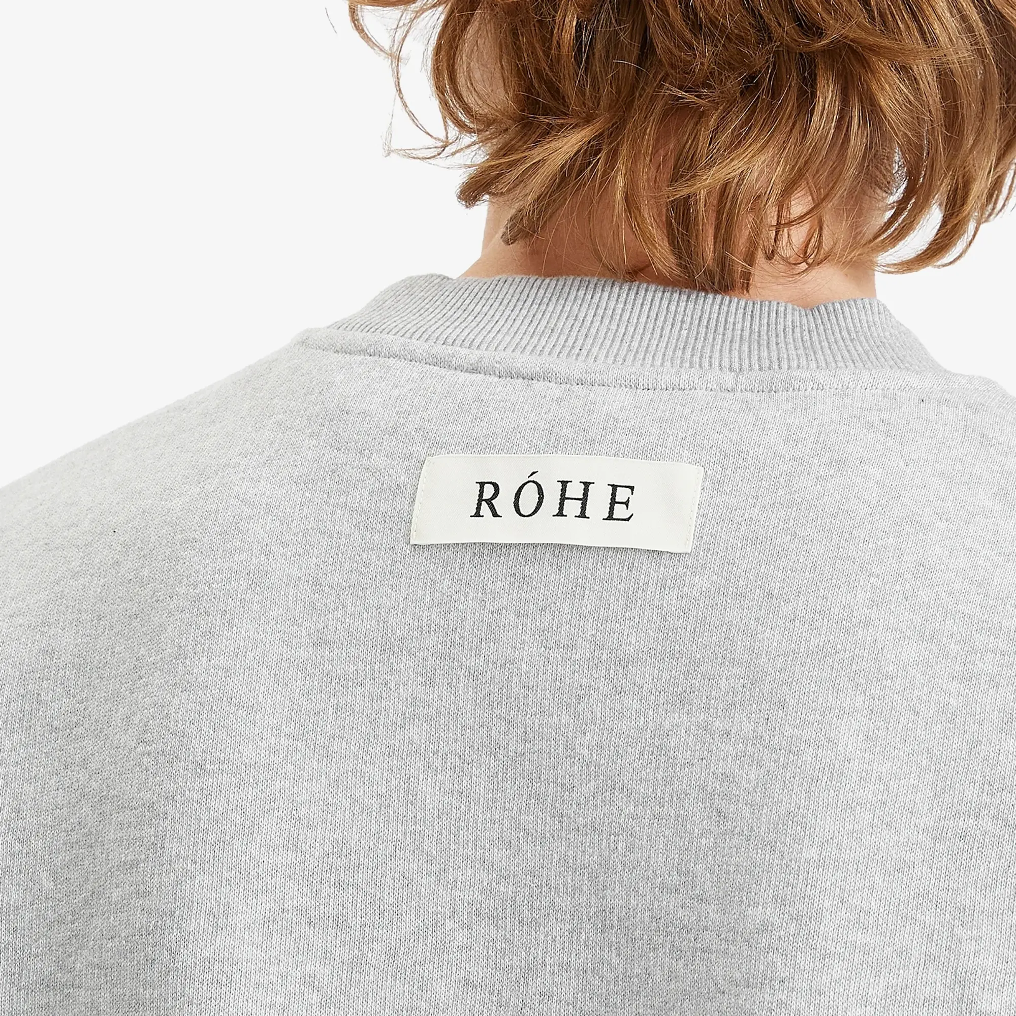Róhe Men's Logo Sweatshirt Mid Grey Melange