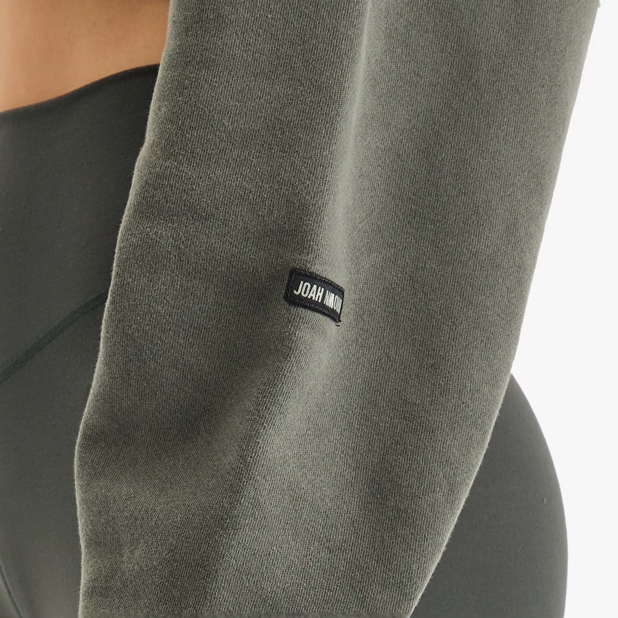 Joah Brown Women's Deconstructed Crop Zip Hoodie Washed Sage