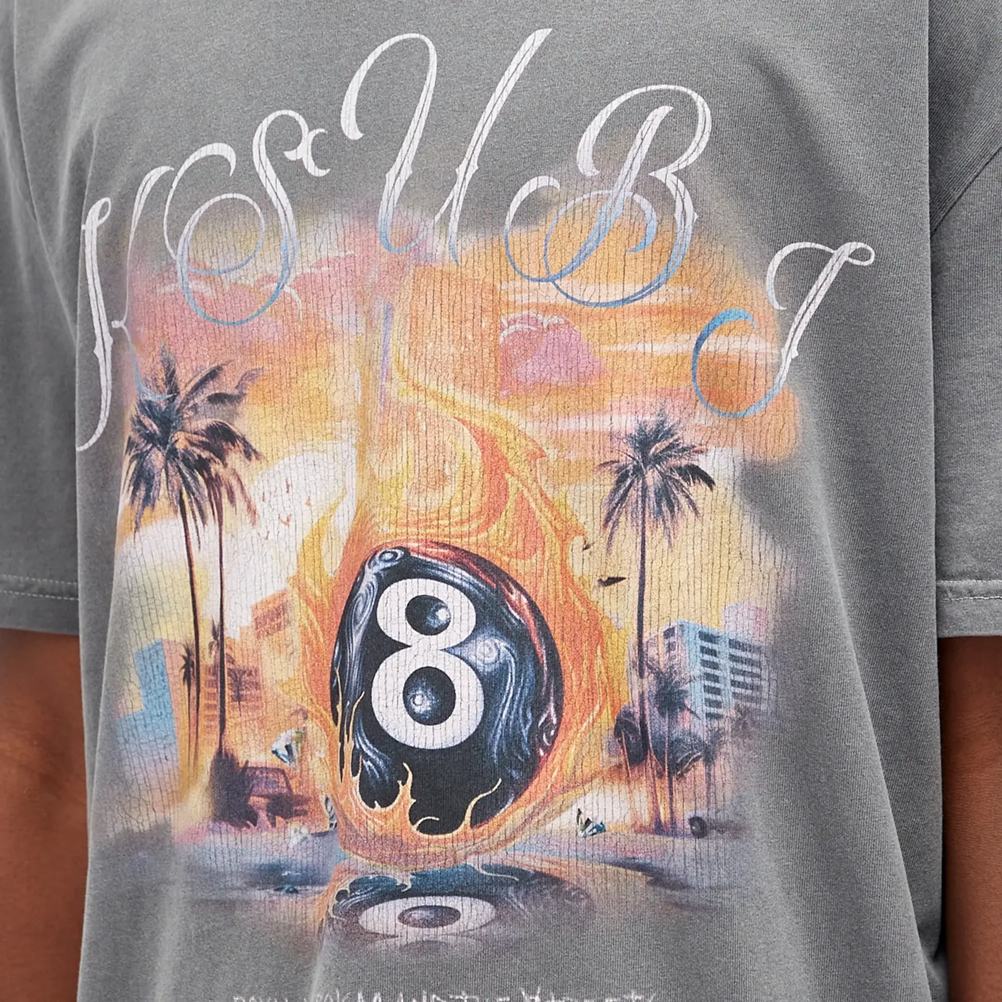 Ksubi Men's World Order Biggie T-Shirt Charcoal