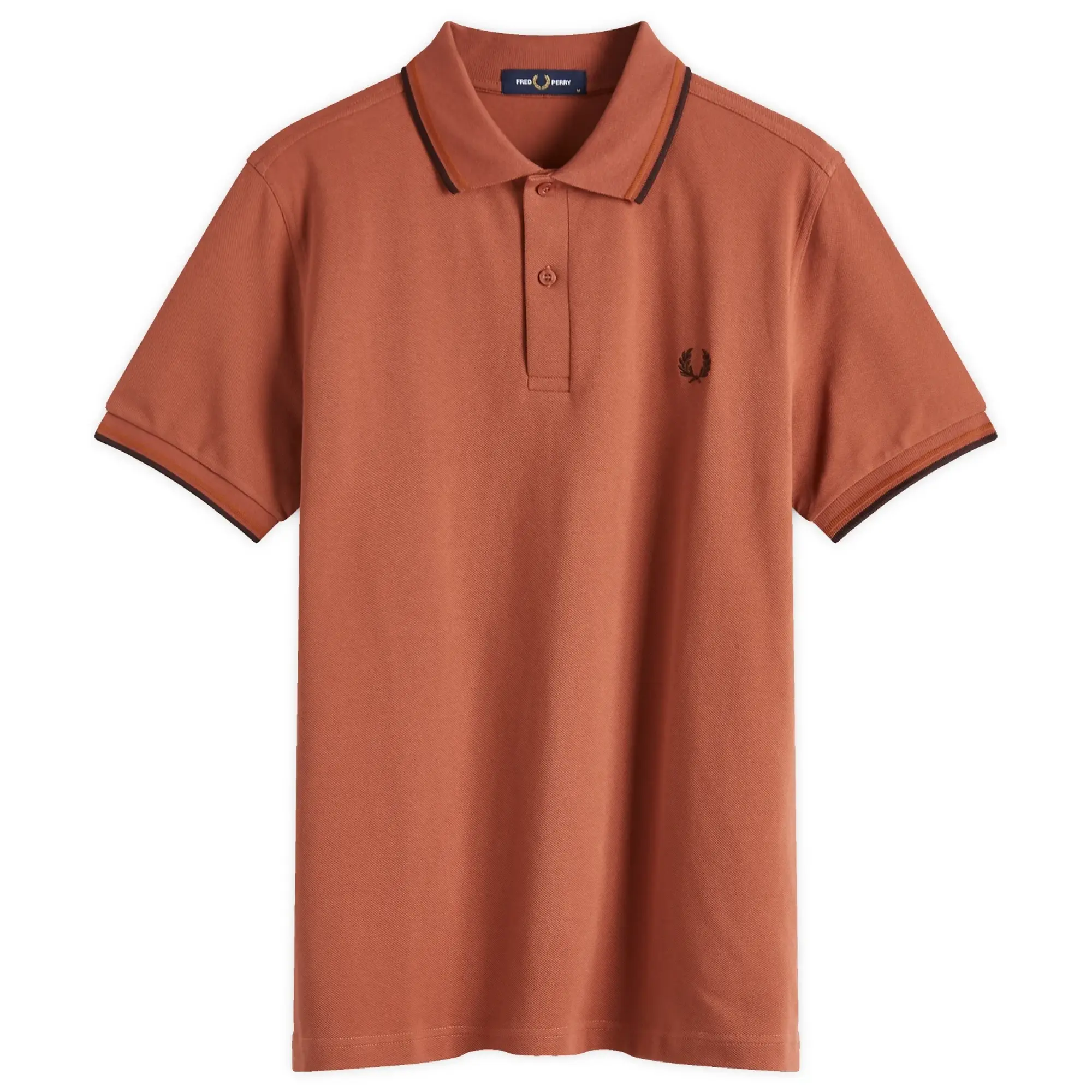 Fred Perry Men's Twin Tipped Polo Shirt Cinnamon