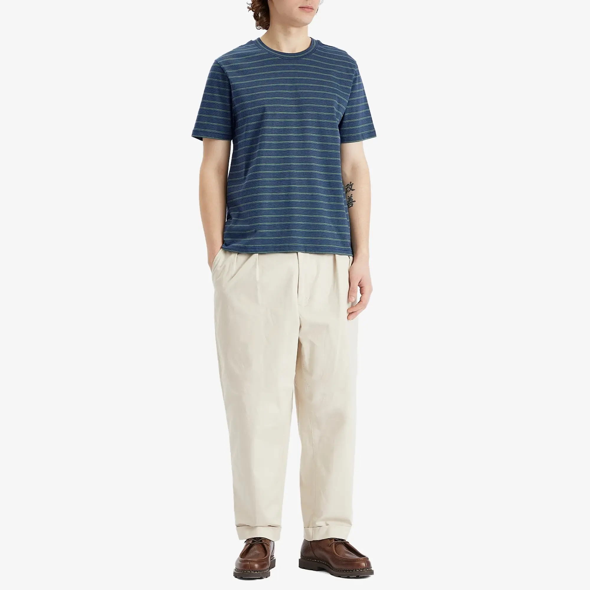 A.P.C. Men's Aymeric Stripe T-Shirt Dark Navy