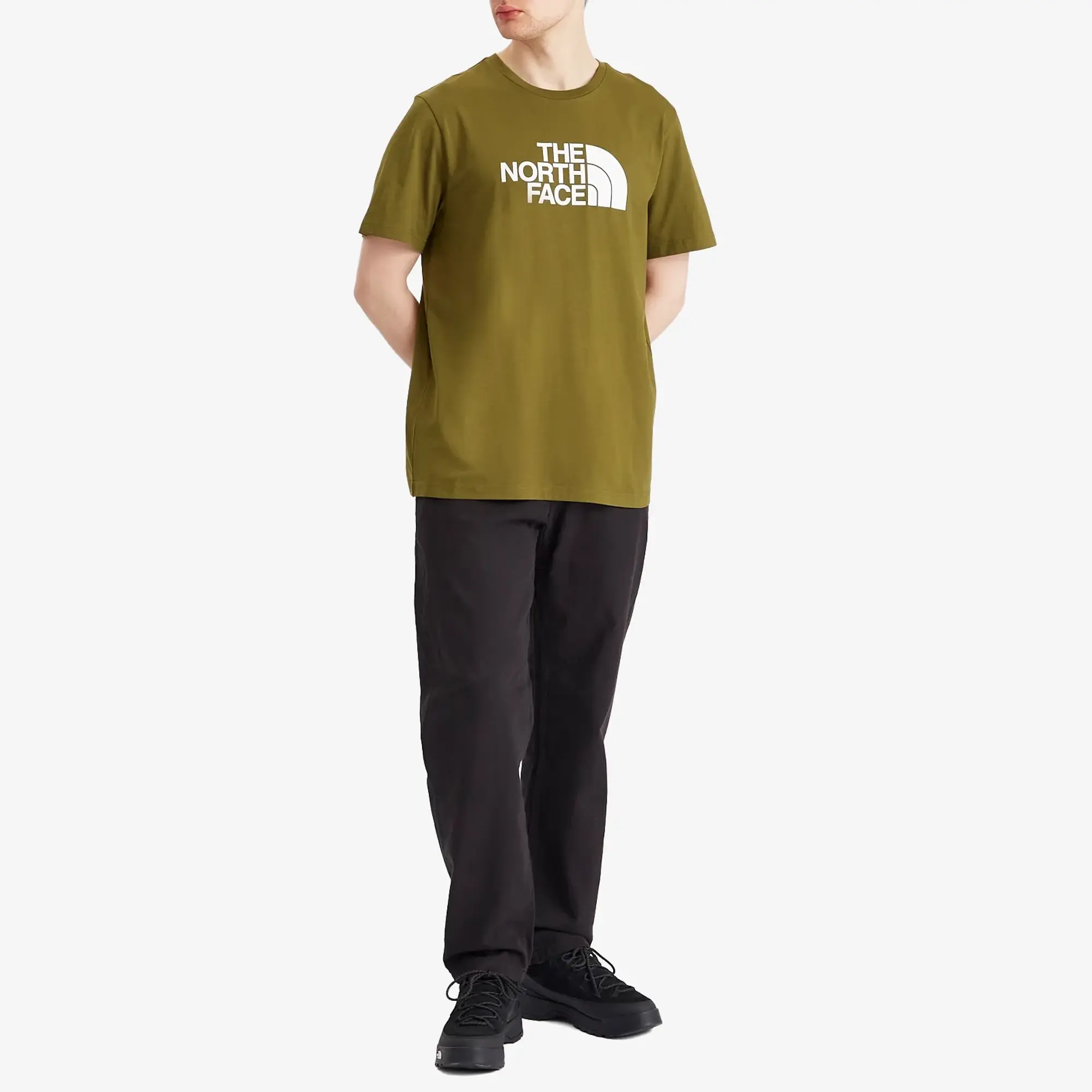 The North Face Easy T-Shirt In Olive/Tnf White-Green
