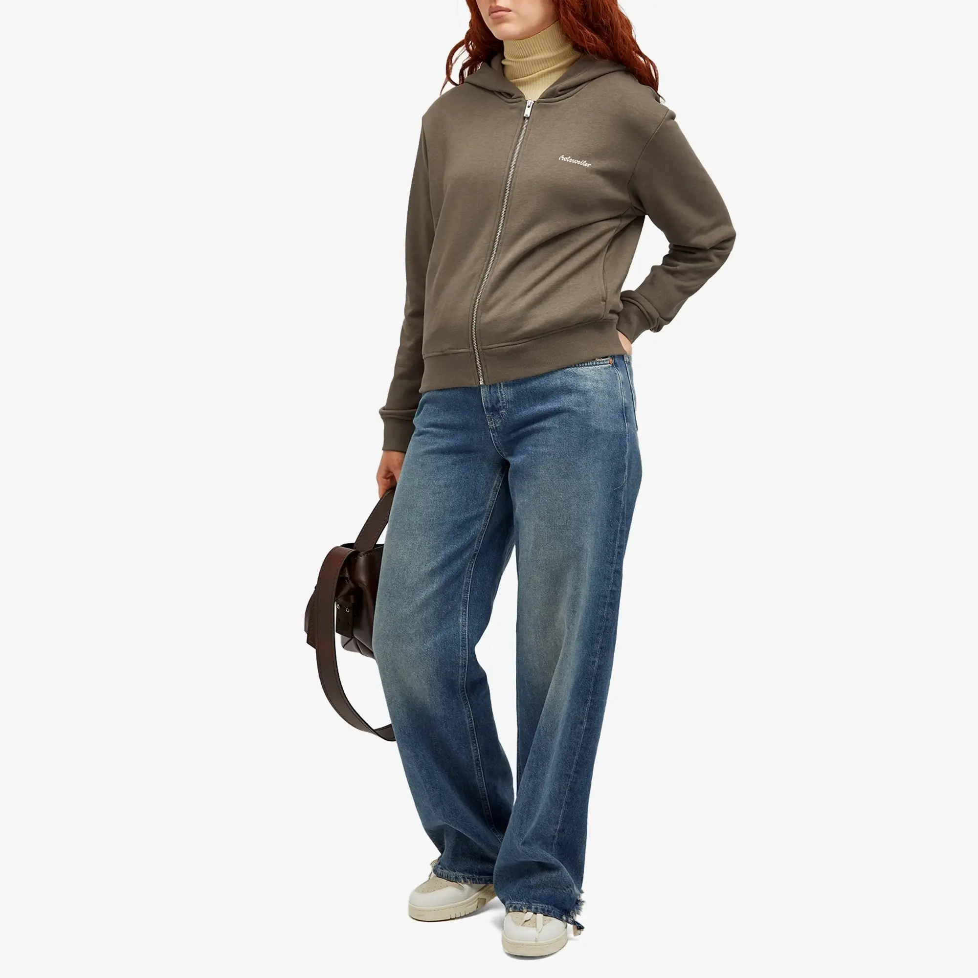 Holzweiler Women's Regular Light Zip Hoodie Taupe