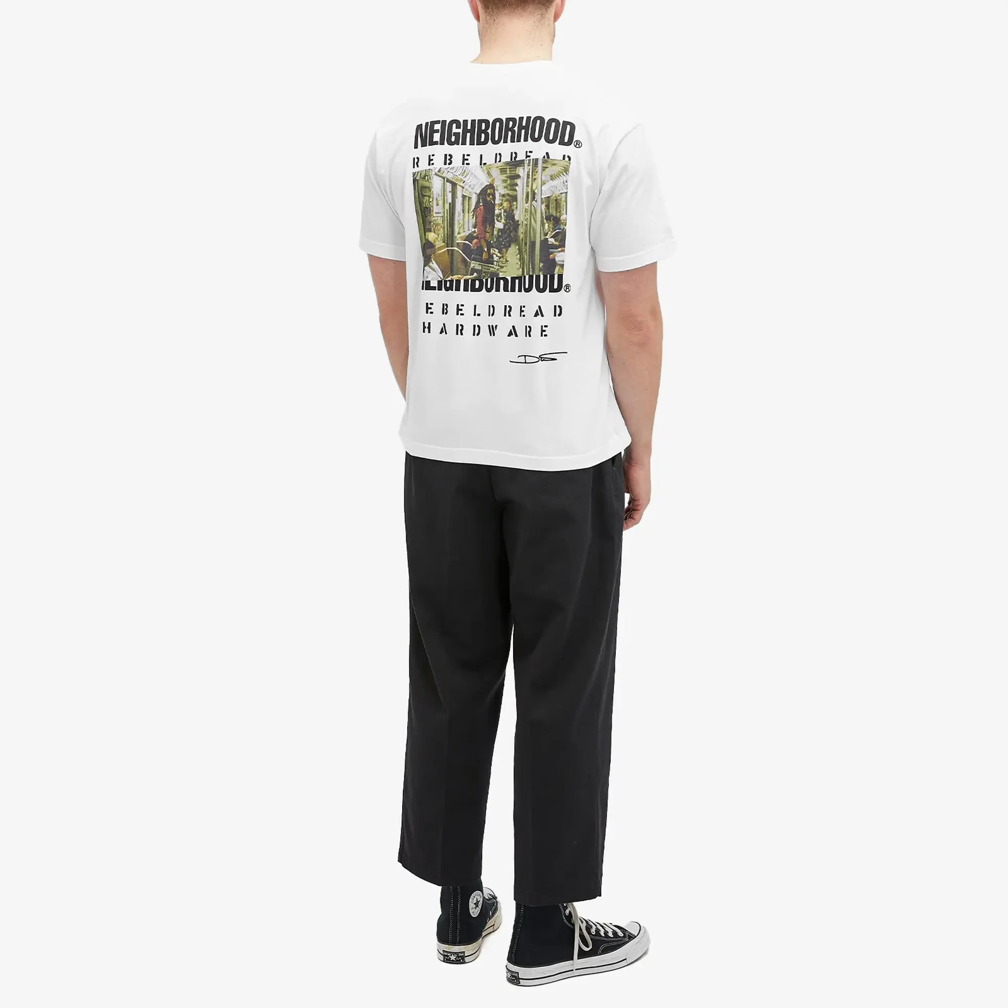 Neighborhood Men's x Rebel Dread Hardware T-Shirt 2 White