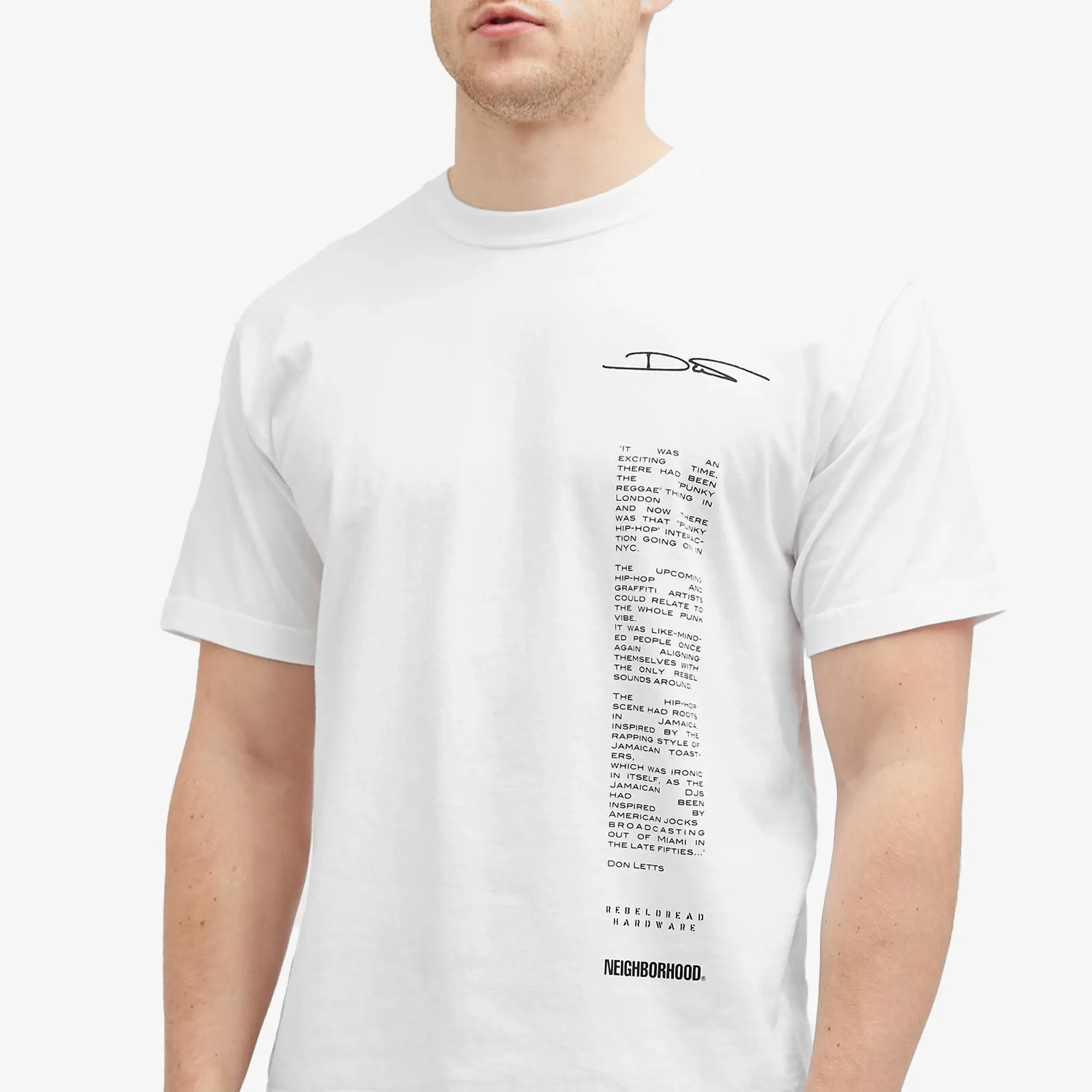Neighborhood Men's x Rebel Dread Hardware T-Shirt 2 White