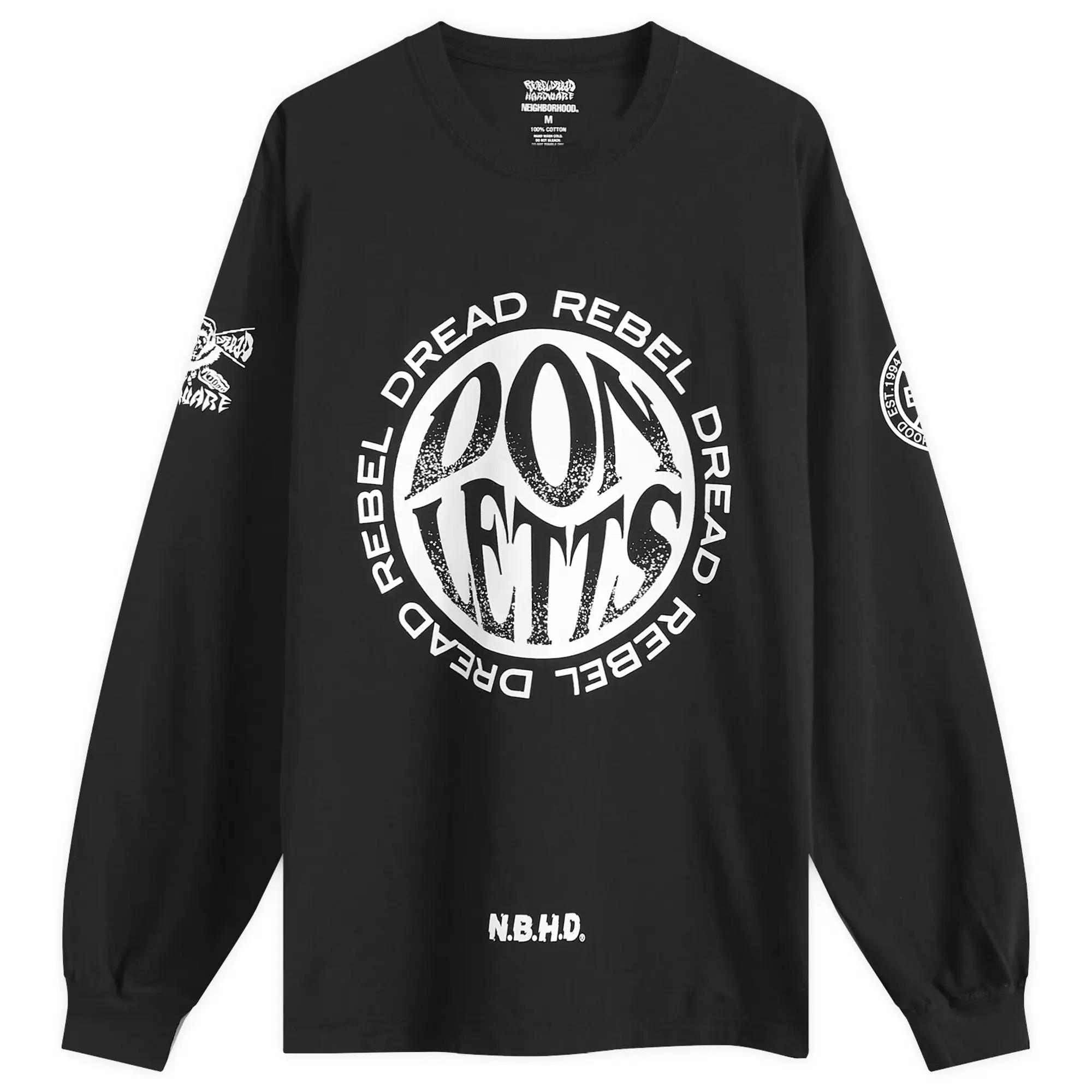 Neighborhood Men's x Rebel Dread Hardware Long Sleeve T-Shirt Black
