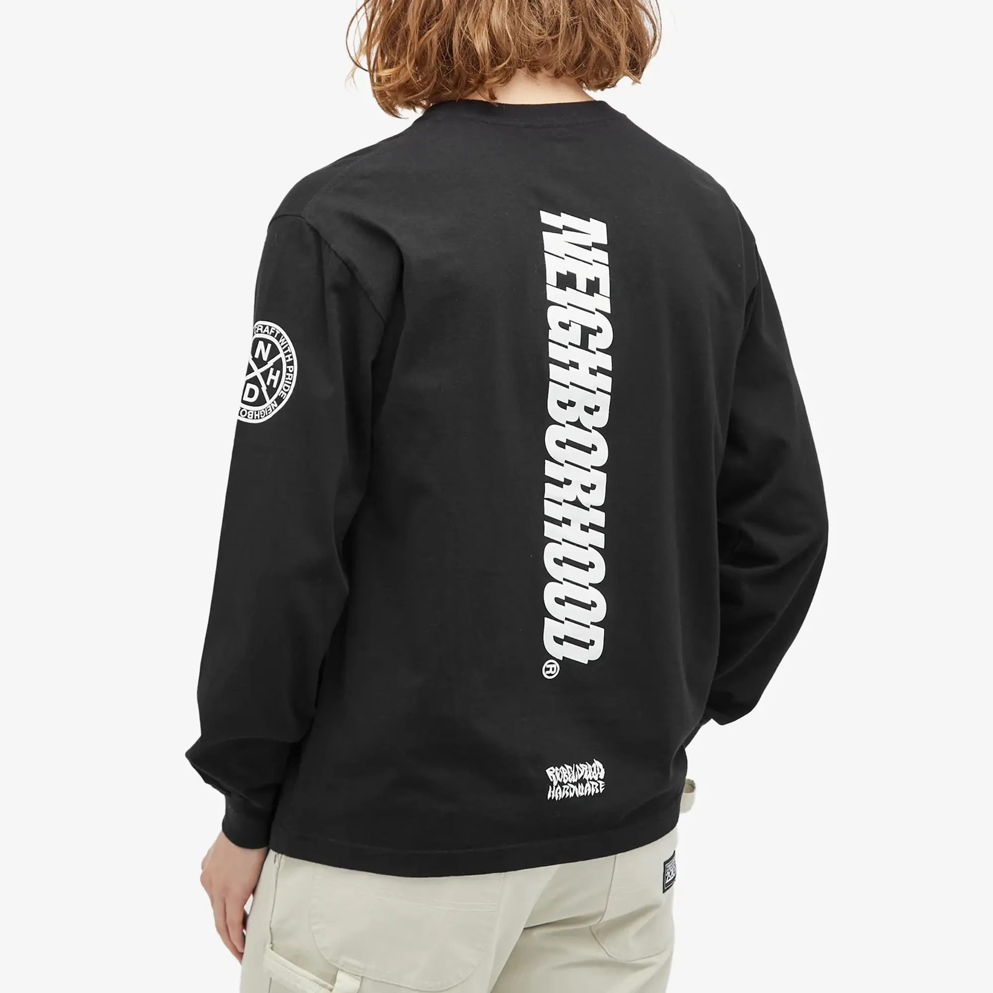Neighborhood Men's x Rebel Dread Hardware Long Sleeve T-Shirt Black