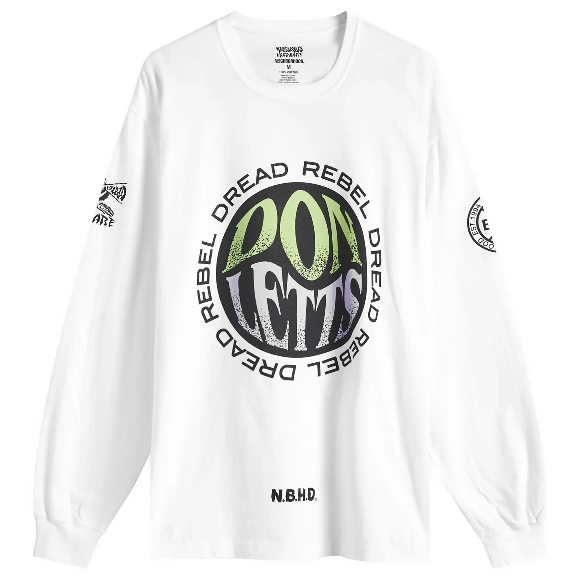 Neighborhood Men's x Rebel Dread Hardware Long Sleeve T-Shirt White