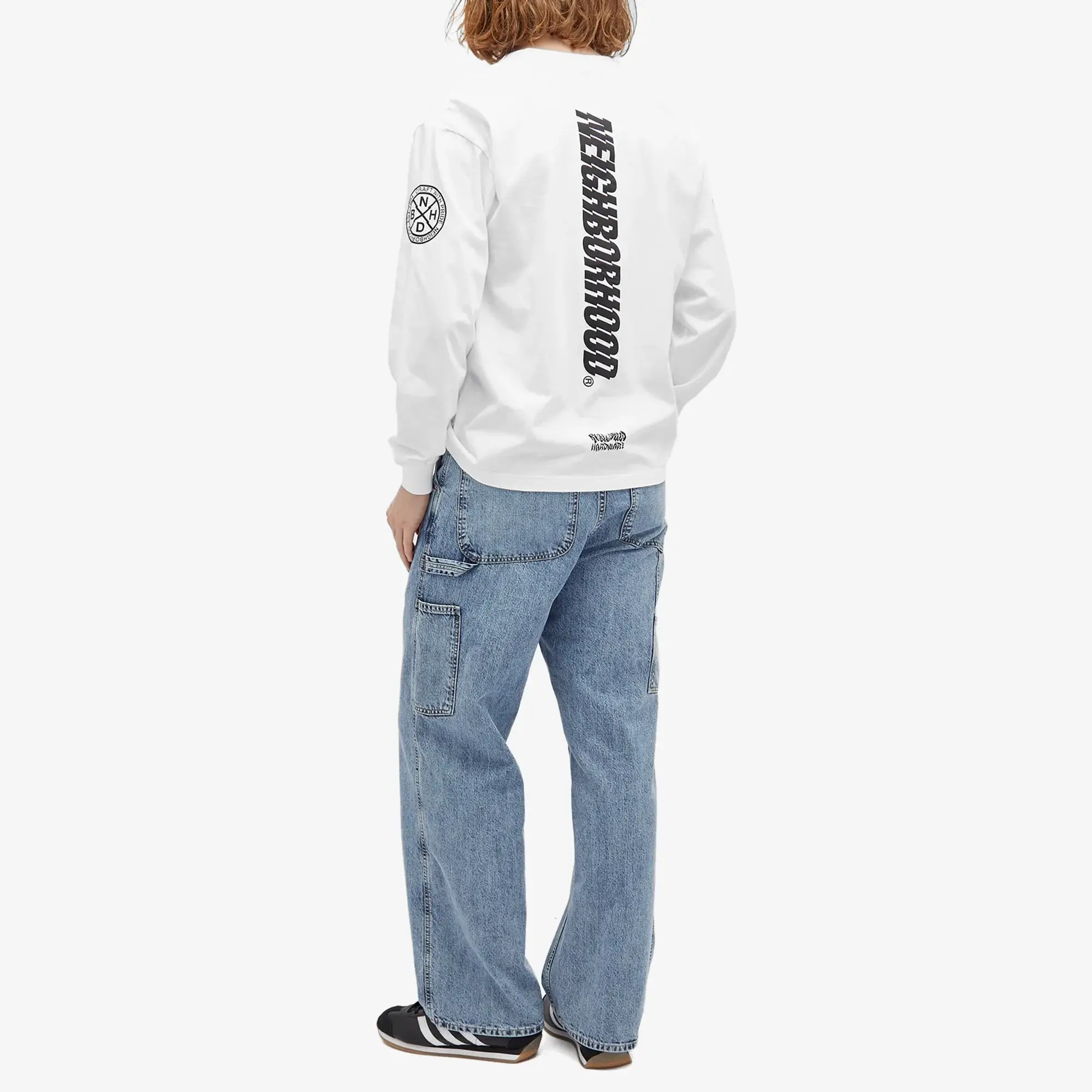 Neighborhood Men's x Rebel Dread Hardware Long Sleeve T-Shirt White