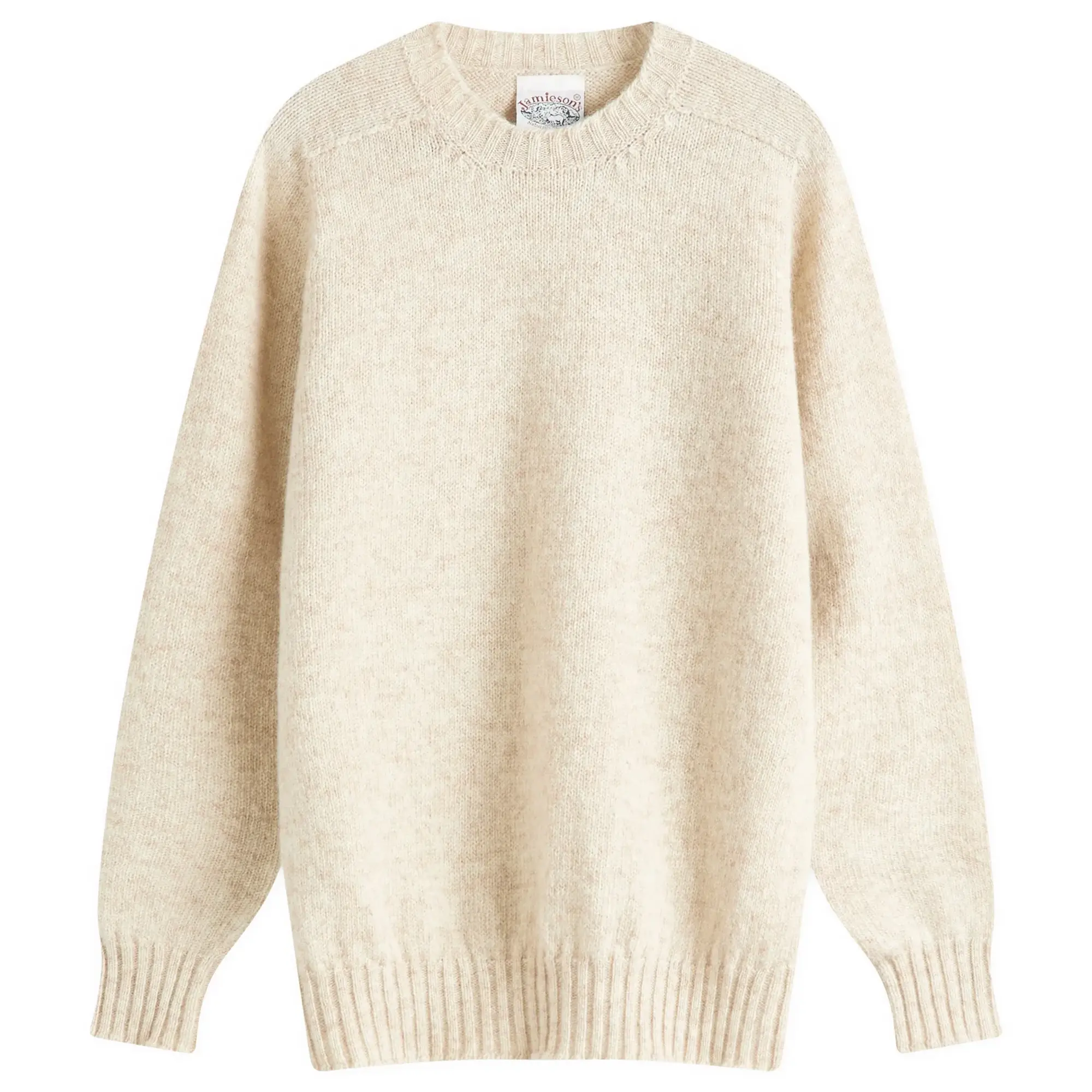 Jamiesons of Shetland Crew Neck Jumper White