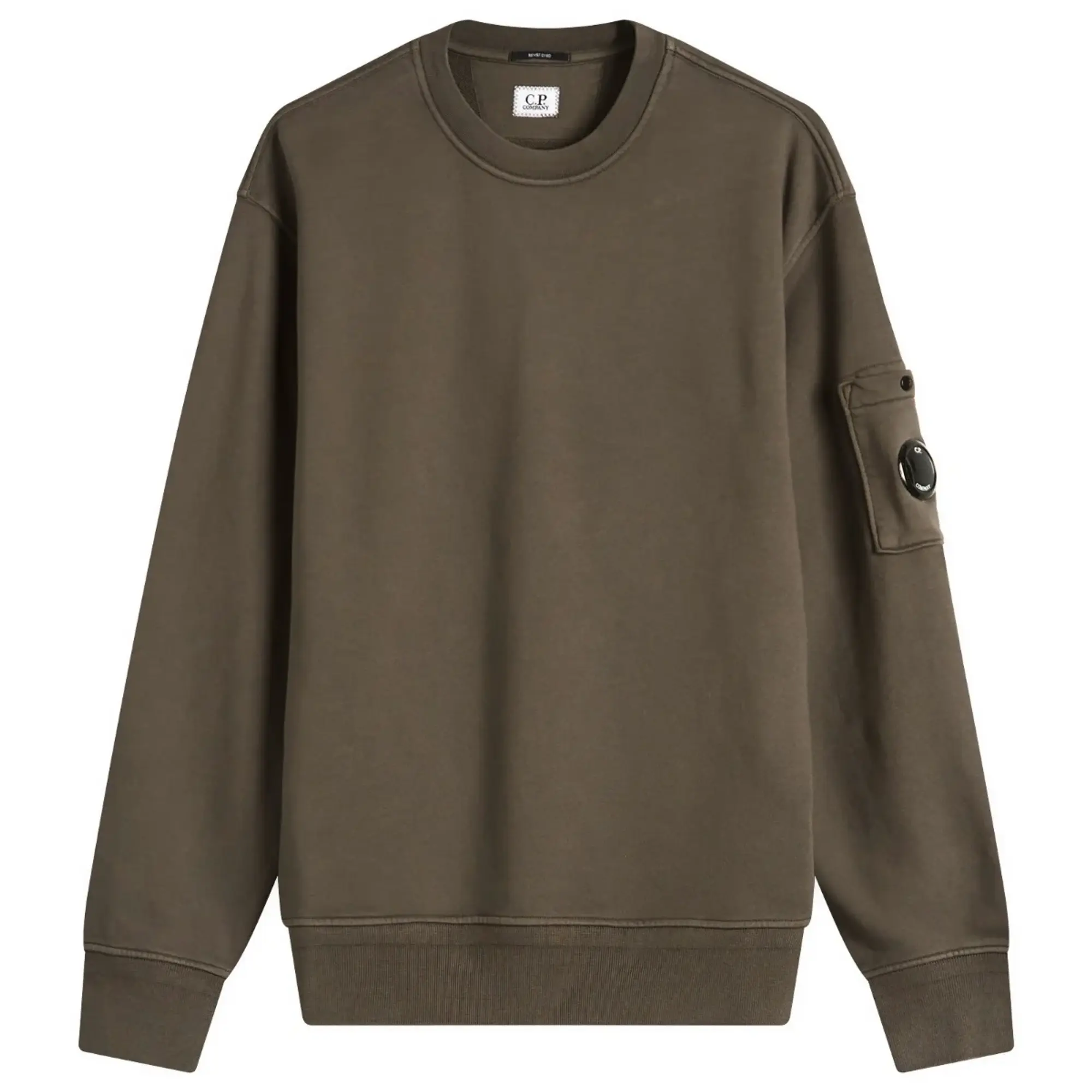 C.P. Company Men's Diagonal Fleece Resist Dyed Sweatshirt Smoked Pearl