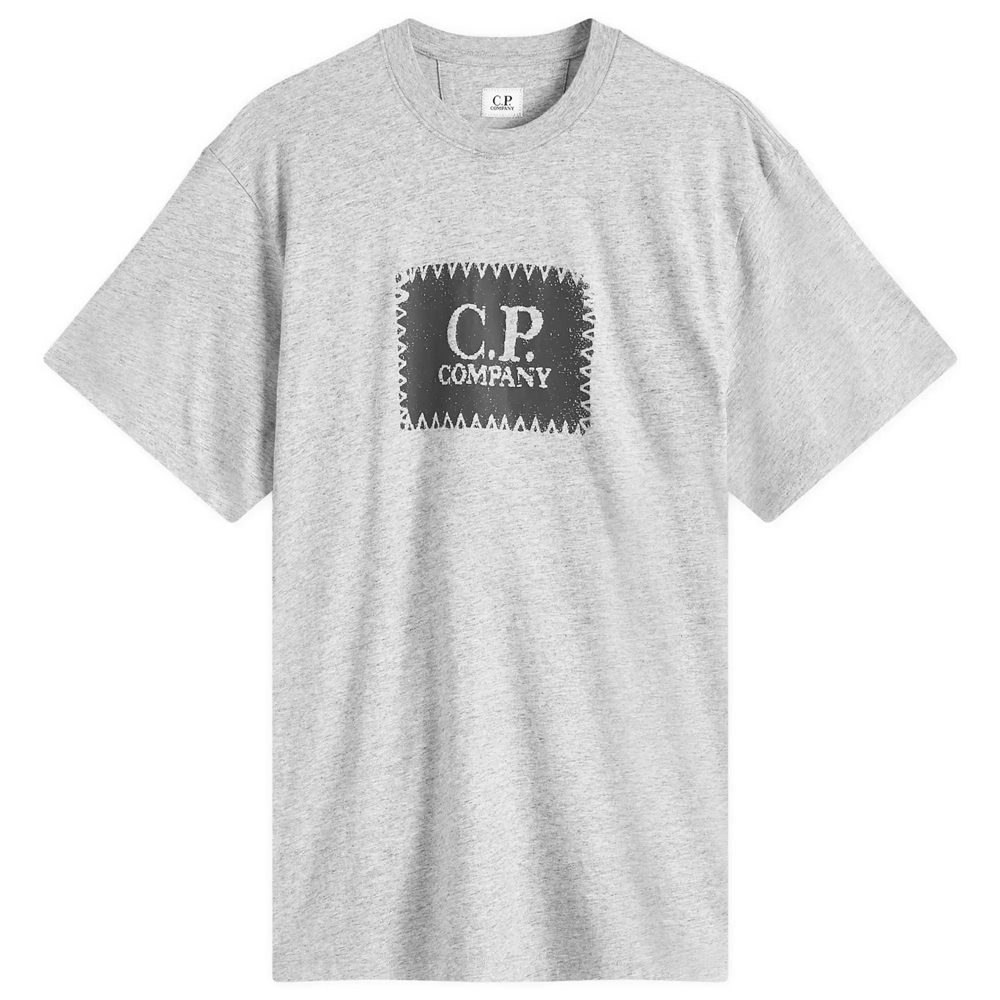 C.P. Company Men's 30/1 Logo Label T-Shirt Greystone Melange