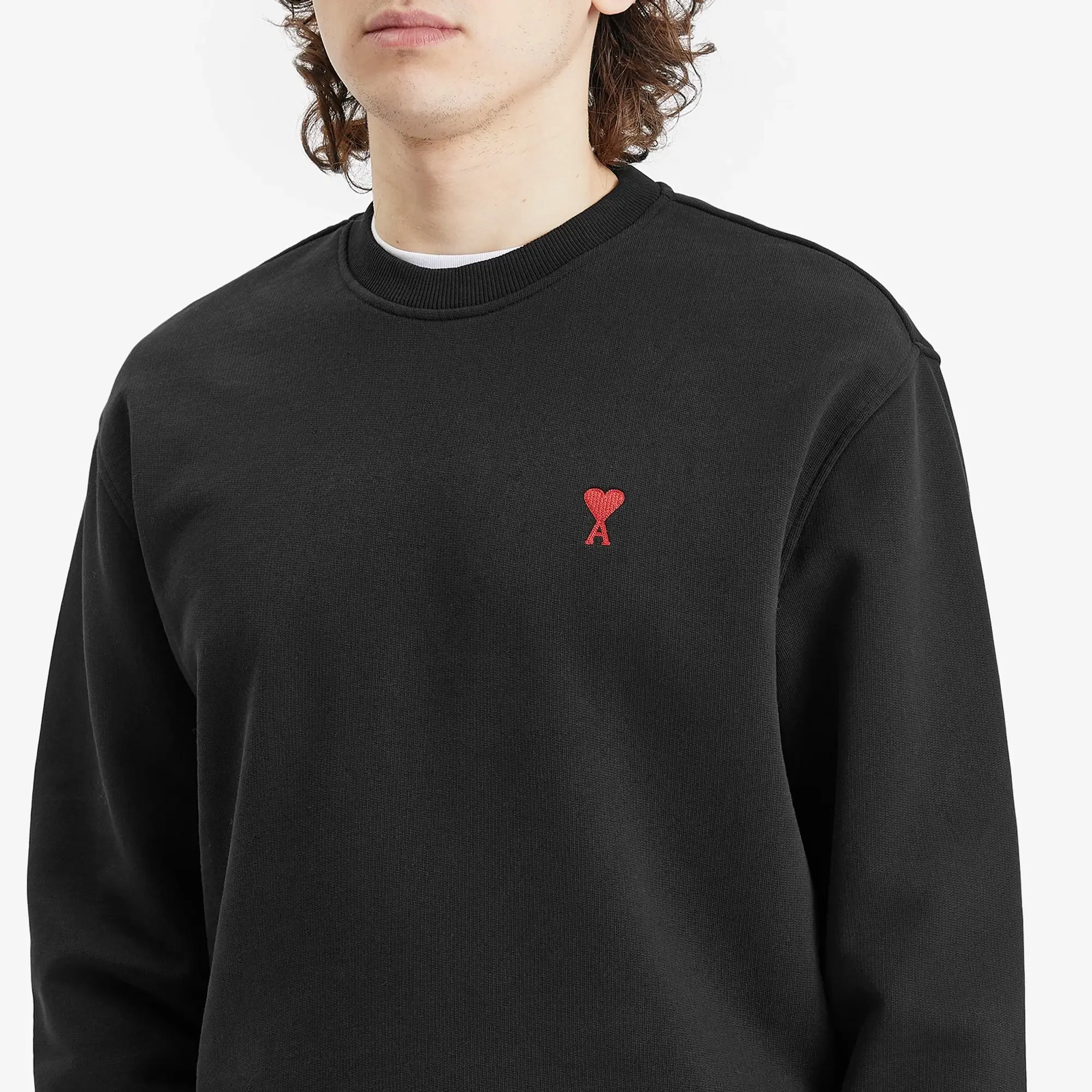 AMI Paris Men's Ami De Coeur Sweatshirt Black