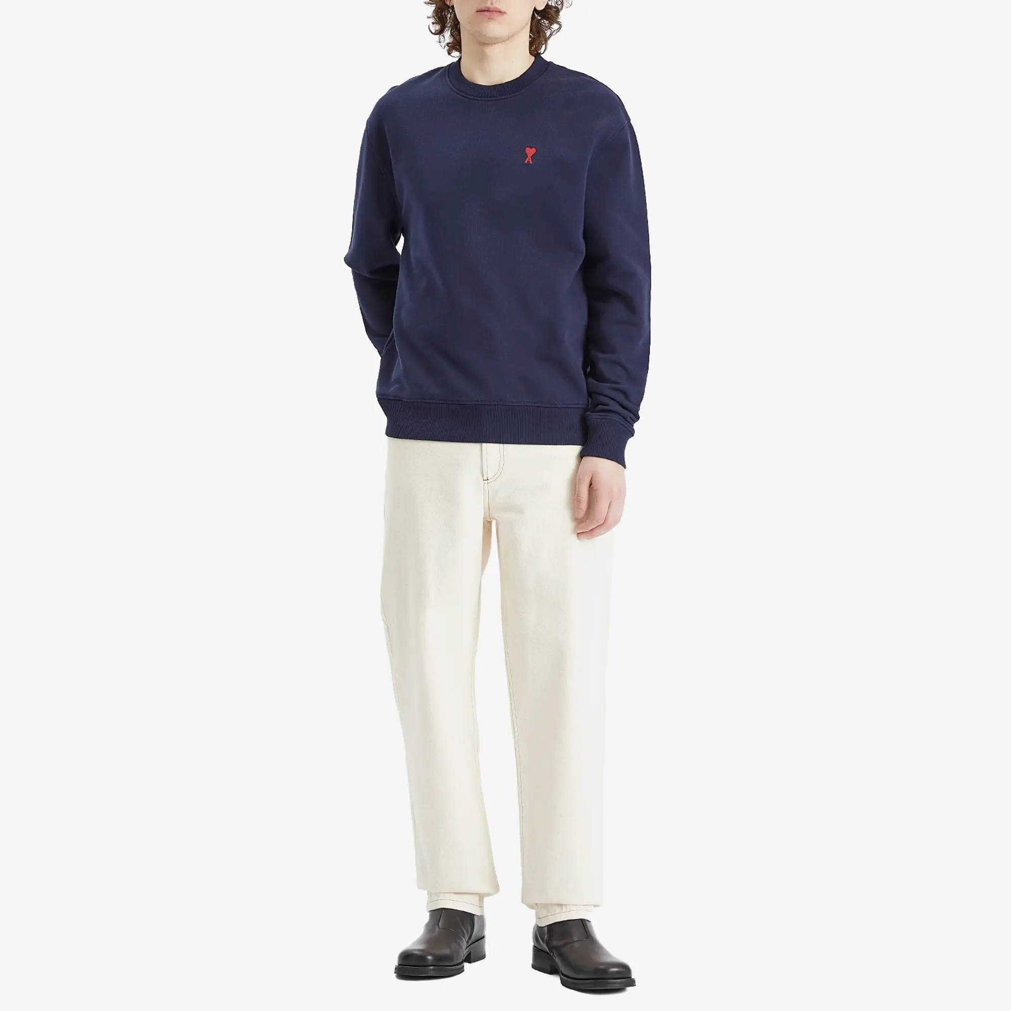 AMI Paris Men's Ami De Coeur Sweatshirt Night Blue