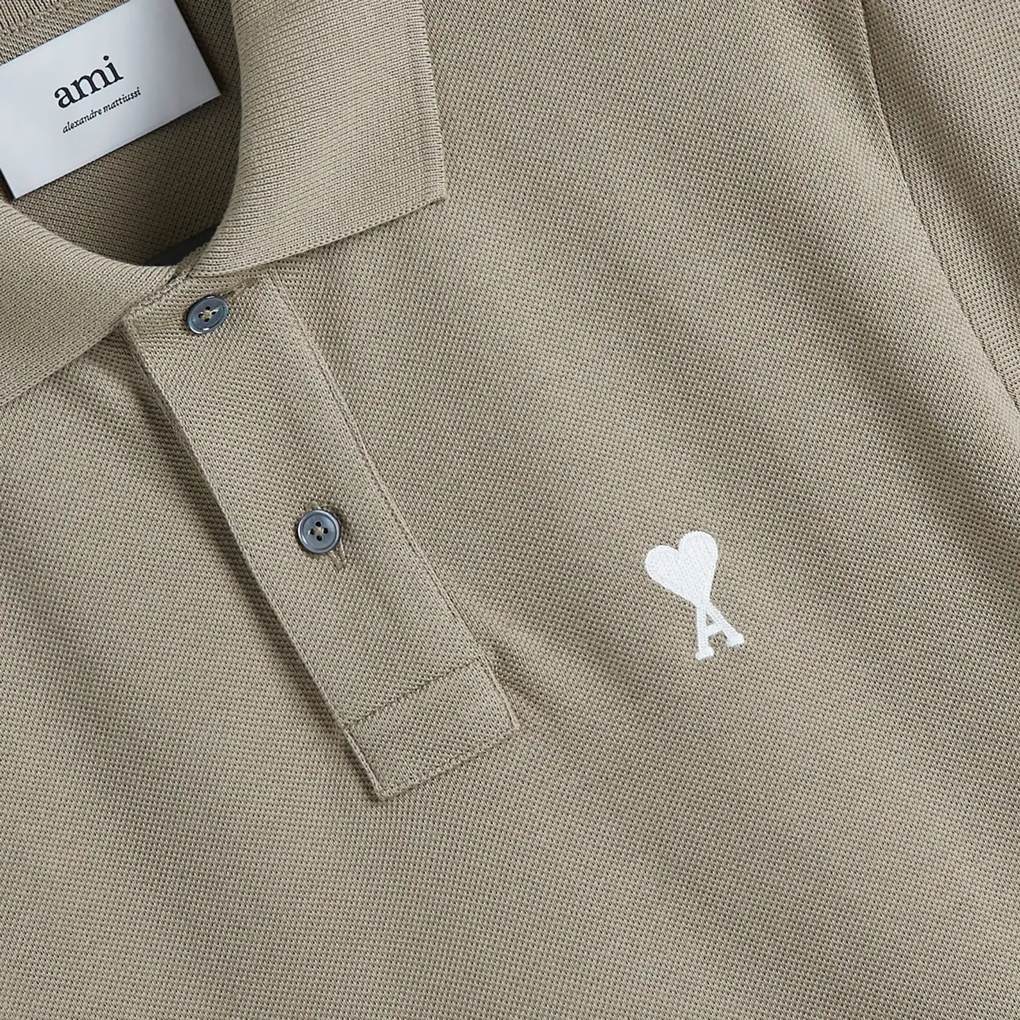 AMI Paris Men's Ami De Coeur Polo Shirt Laurel