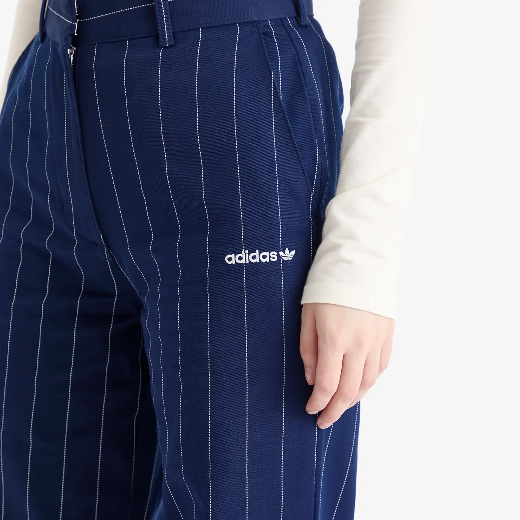 Adidas Originals Pinstripe Twill Loose Pants