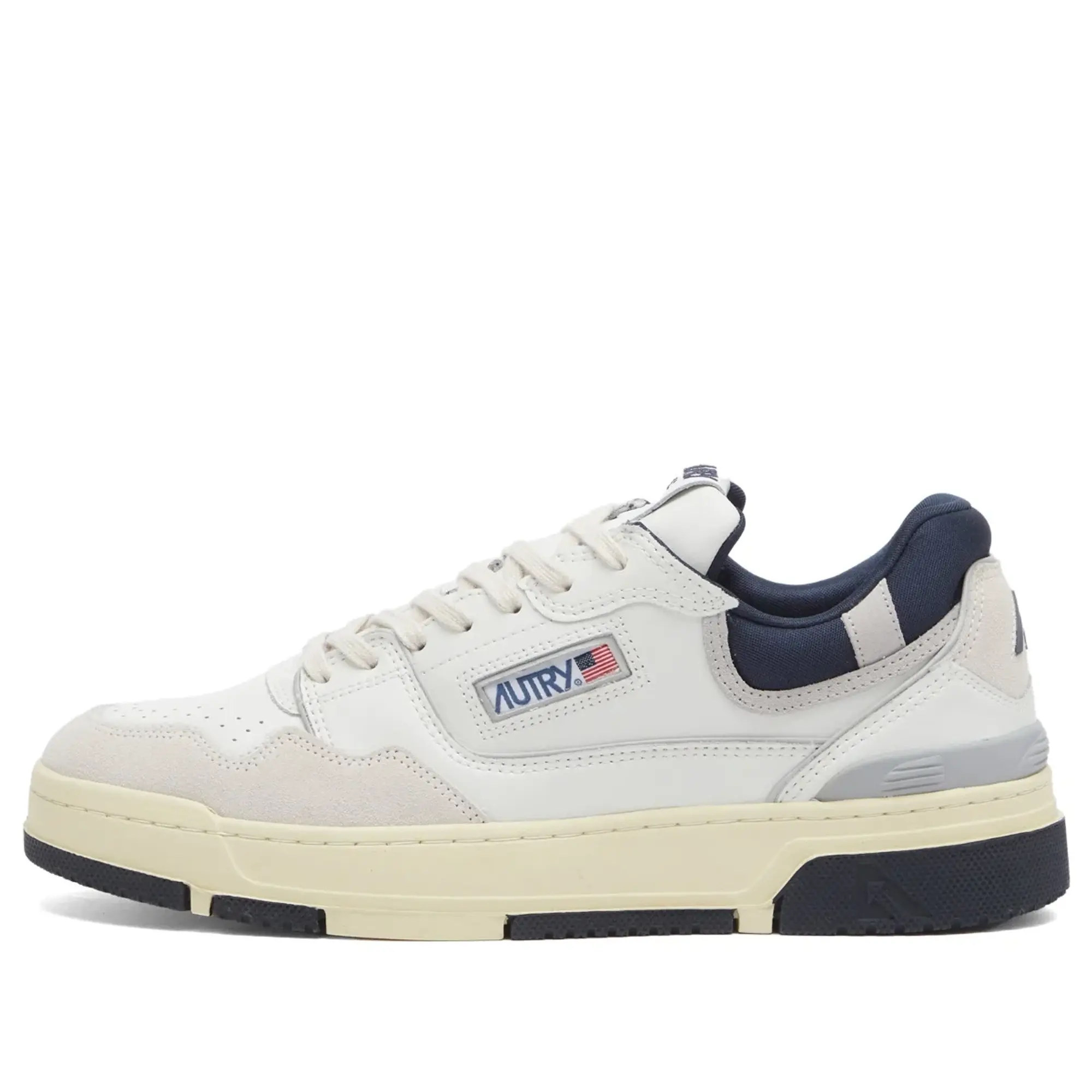 Autry Men's CLC Low Leather Sneaker Col Wht/Space