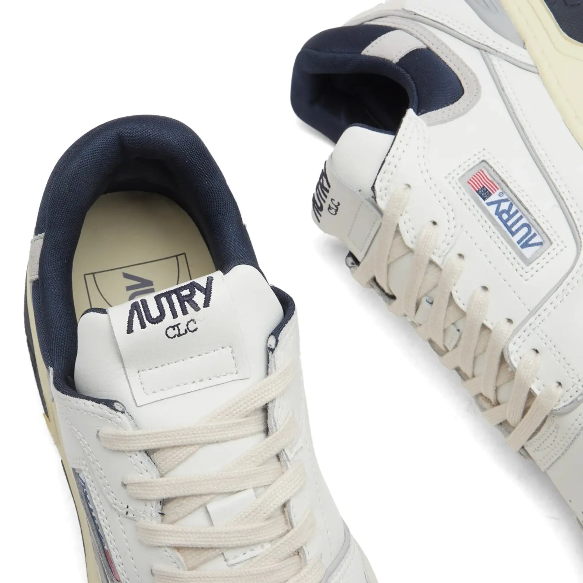 Autry Men's CLC Low Leather Sneaker Col Wht/Space