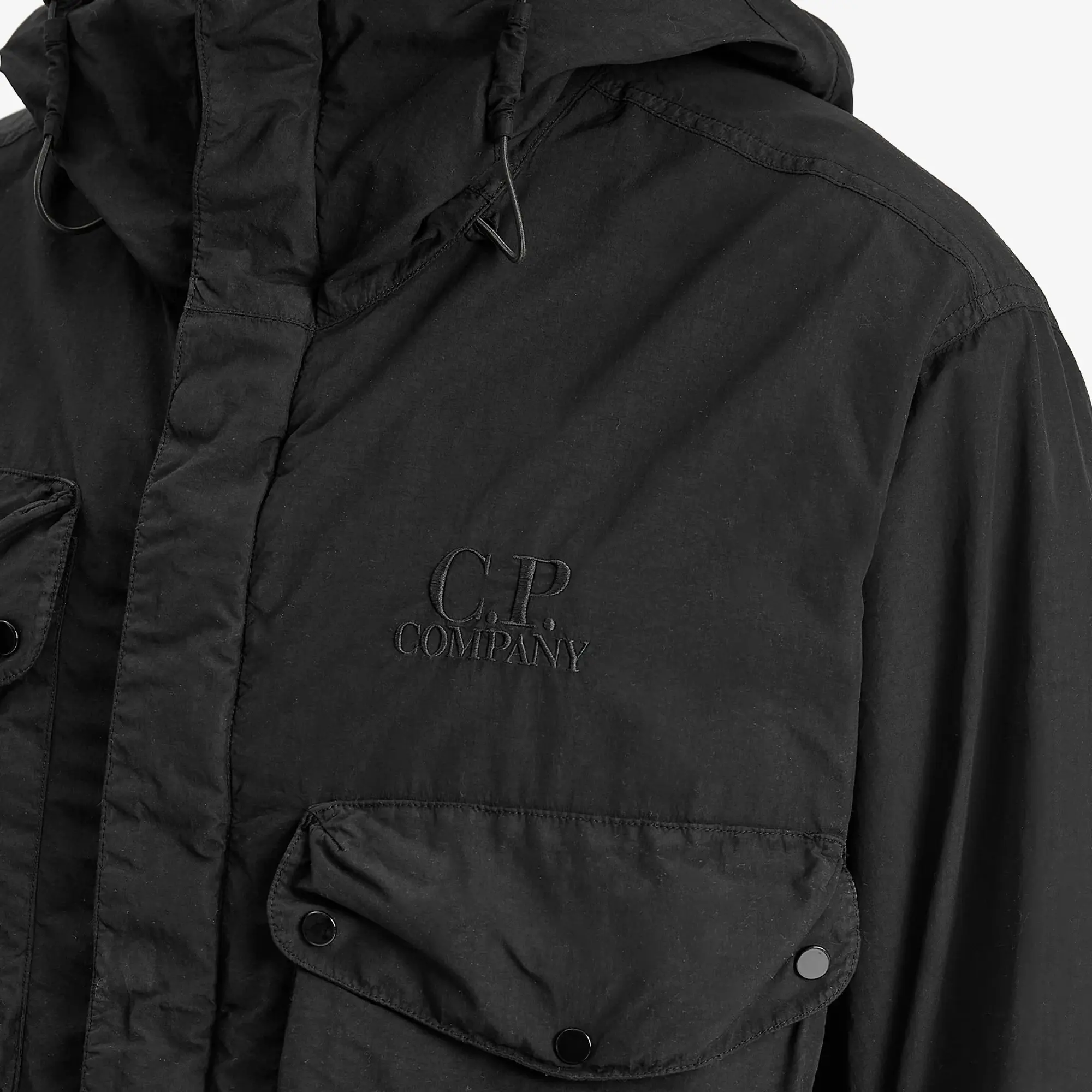 C.P. Company Men's Flatt Nylon Goggle Jacket Black