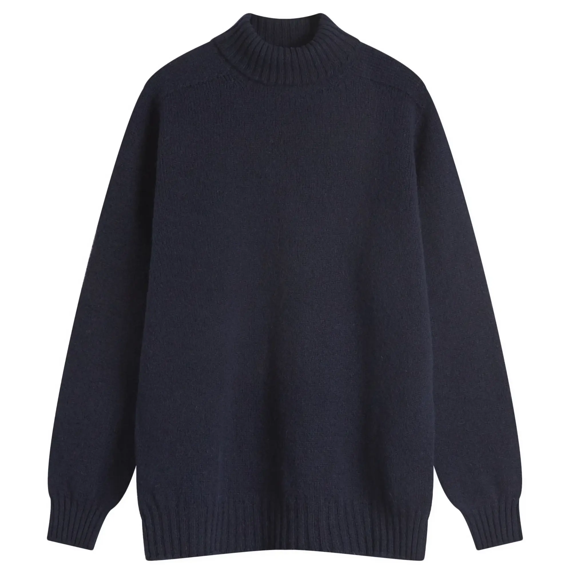 Jamieson's of Shetland Men's Roll Neck Knit Dark Navy