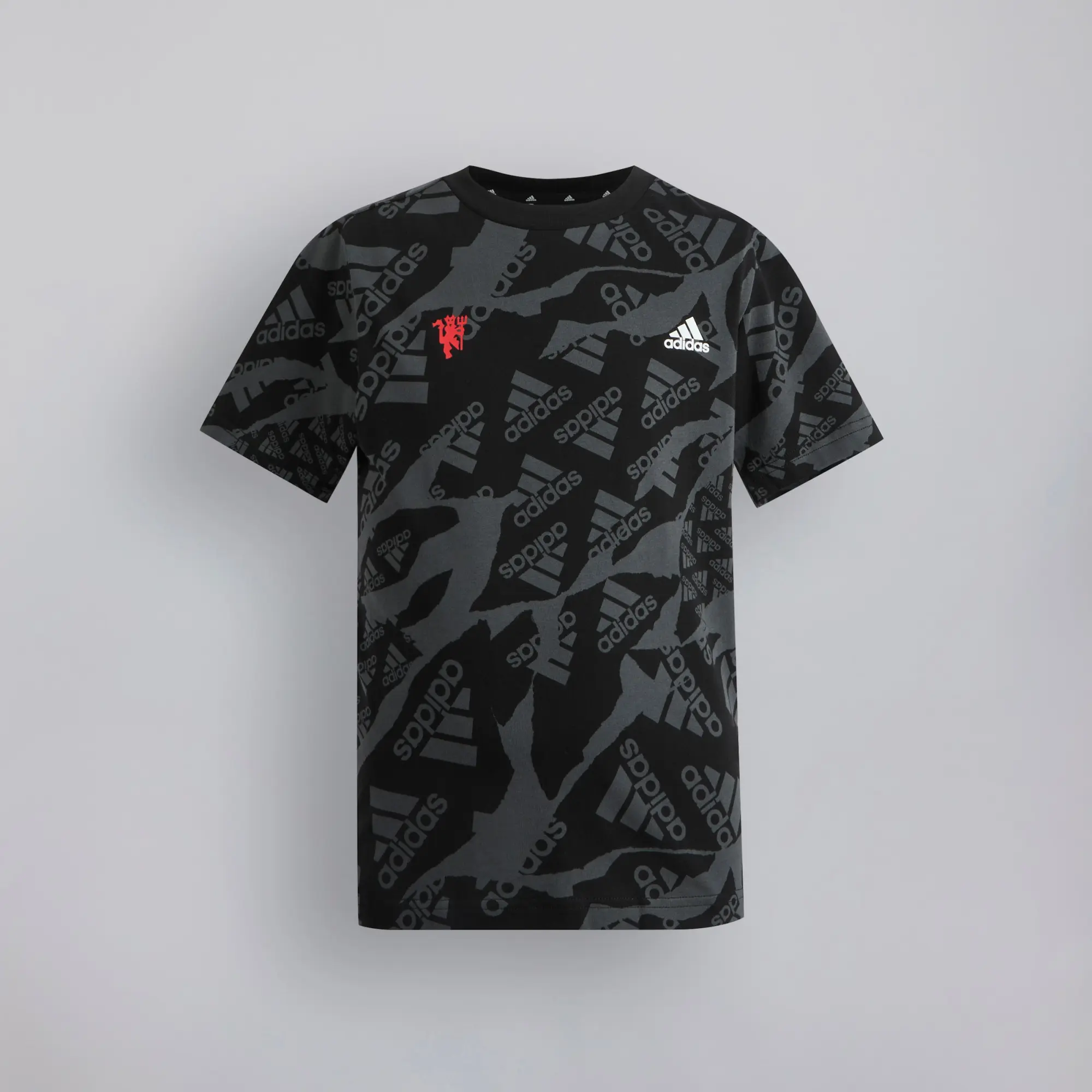 Manchester United x adidas Kids Camouflage T-Shirt Black