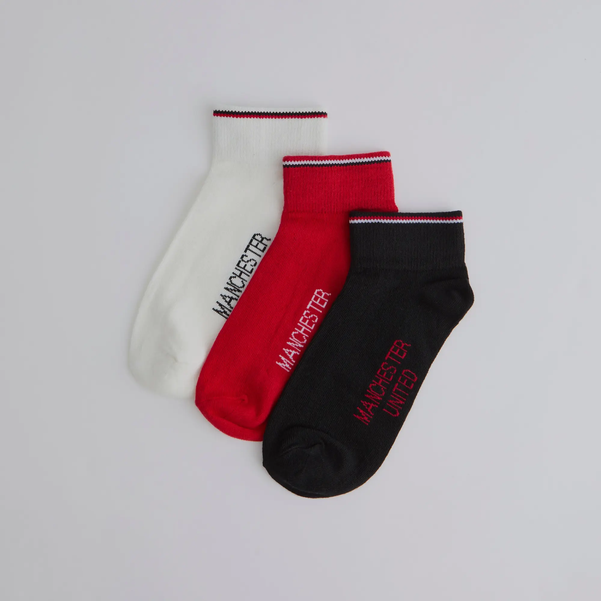 I-Tex Manchester United Ankle Socks 3 Pack Multi