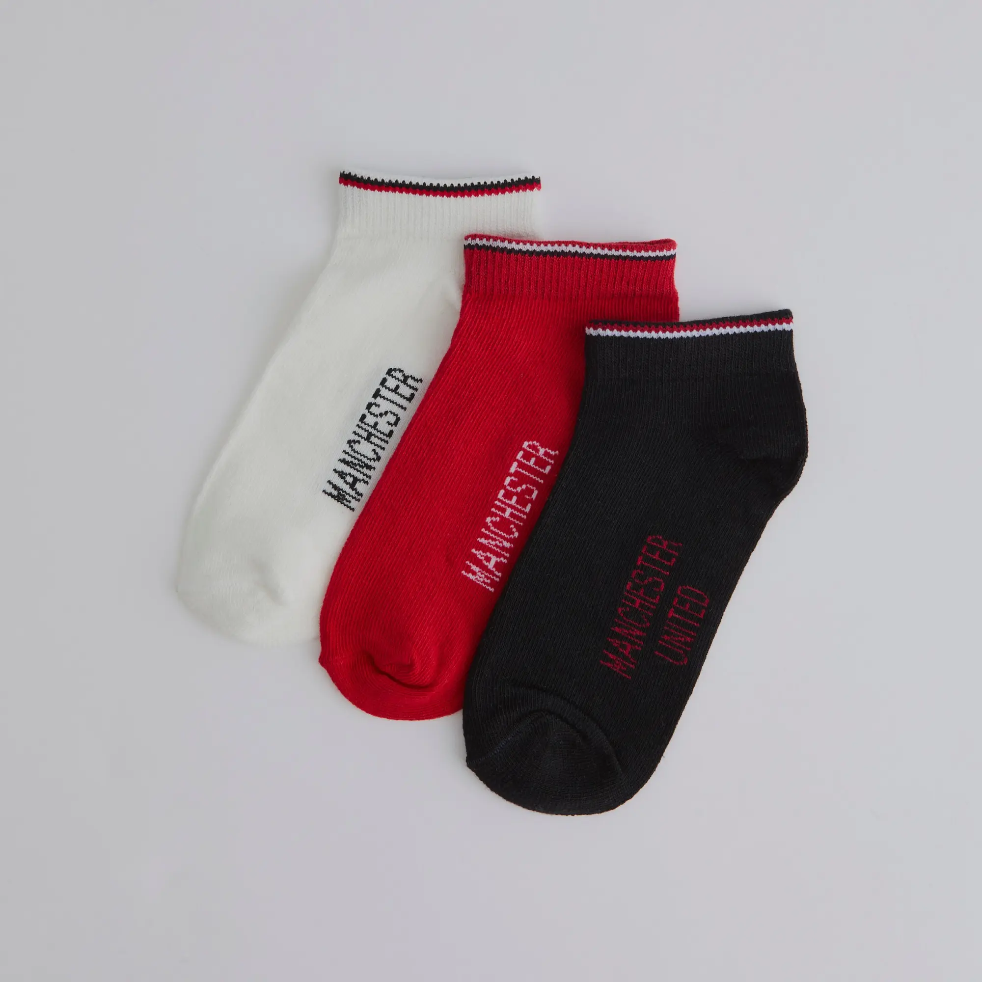 I-Tex Manchester United Kids Ankle Socks 3 Pack Multi