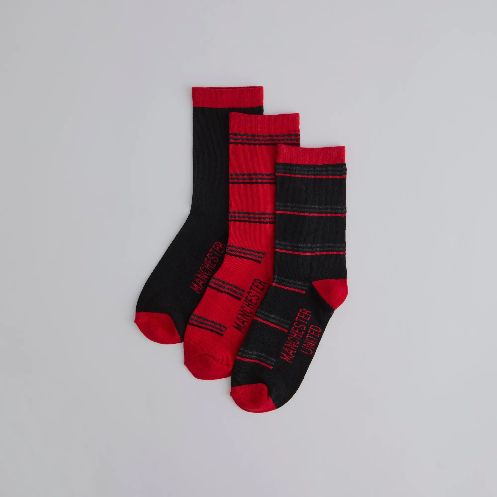 I-Tex Manchester United Kids Striped Socks 2 Pack Multi