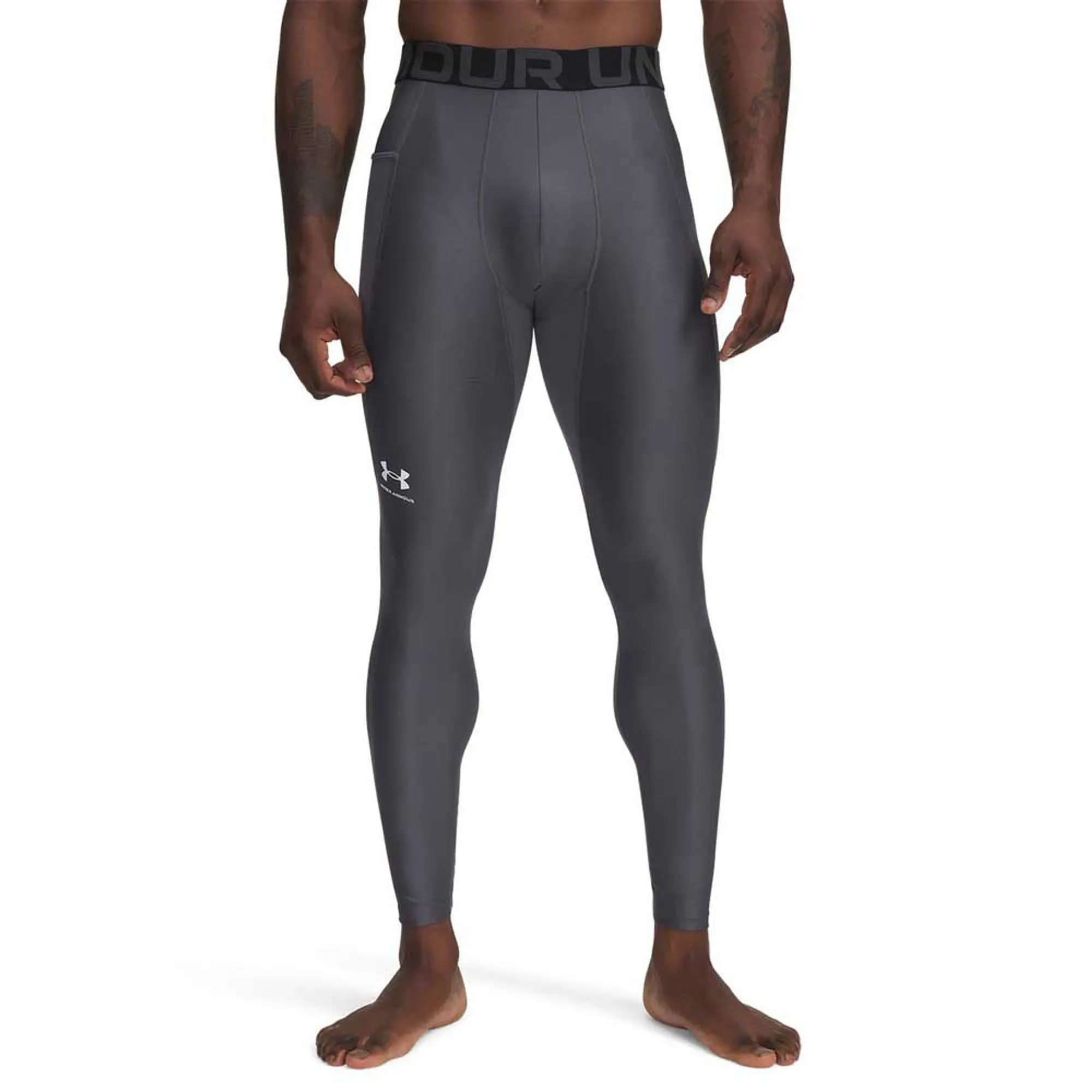 Under Armour Men's HeatGear® Leggings Castlerock / White 3XL