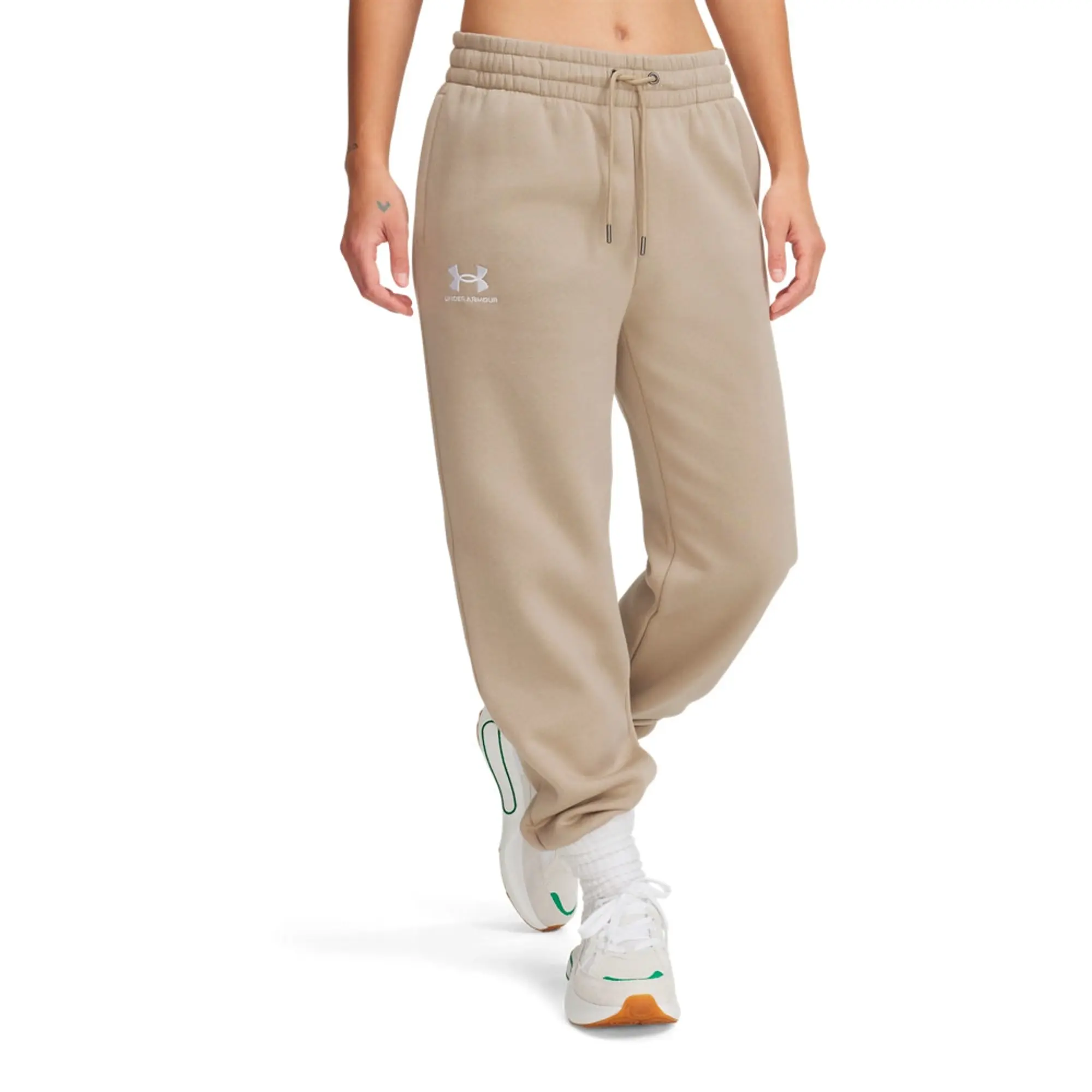 Women's  Under Armour  Icon Fleece Joggers City Khaki / White XS