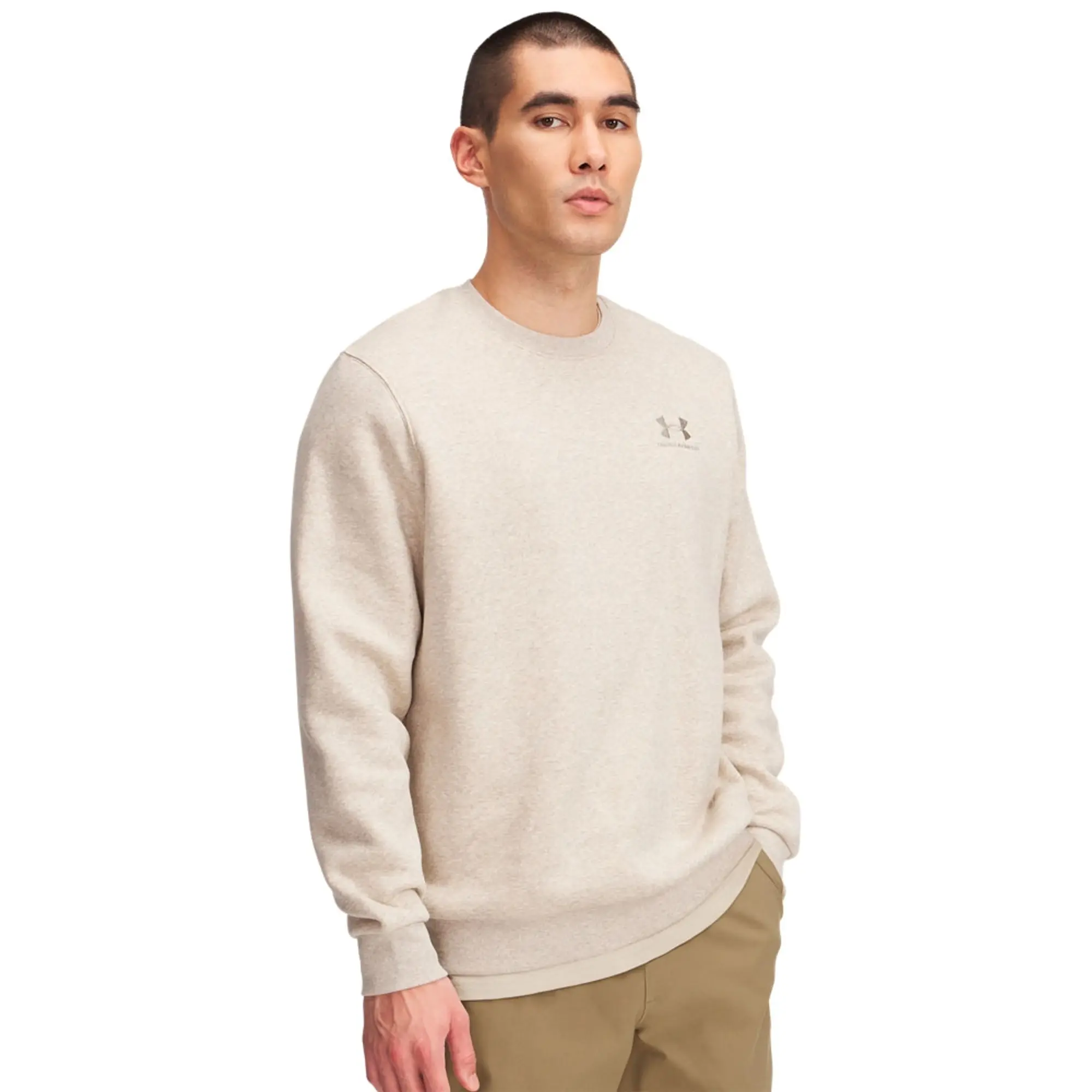 Men's  Under Armour  Icon Fleece Crew Timberwolf Taupe / Timberwolf Taupe XXL