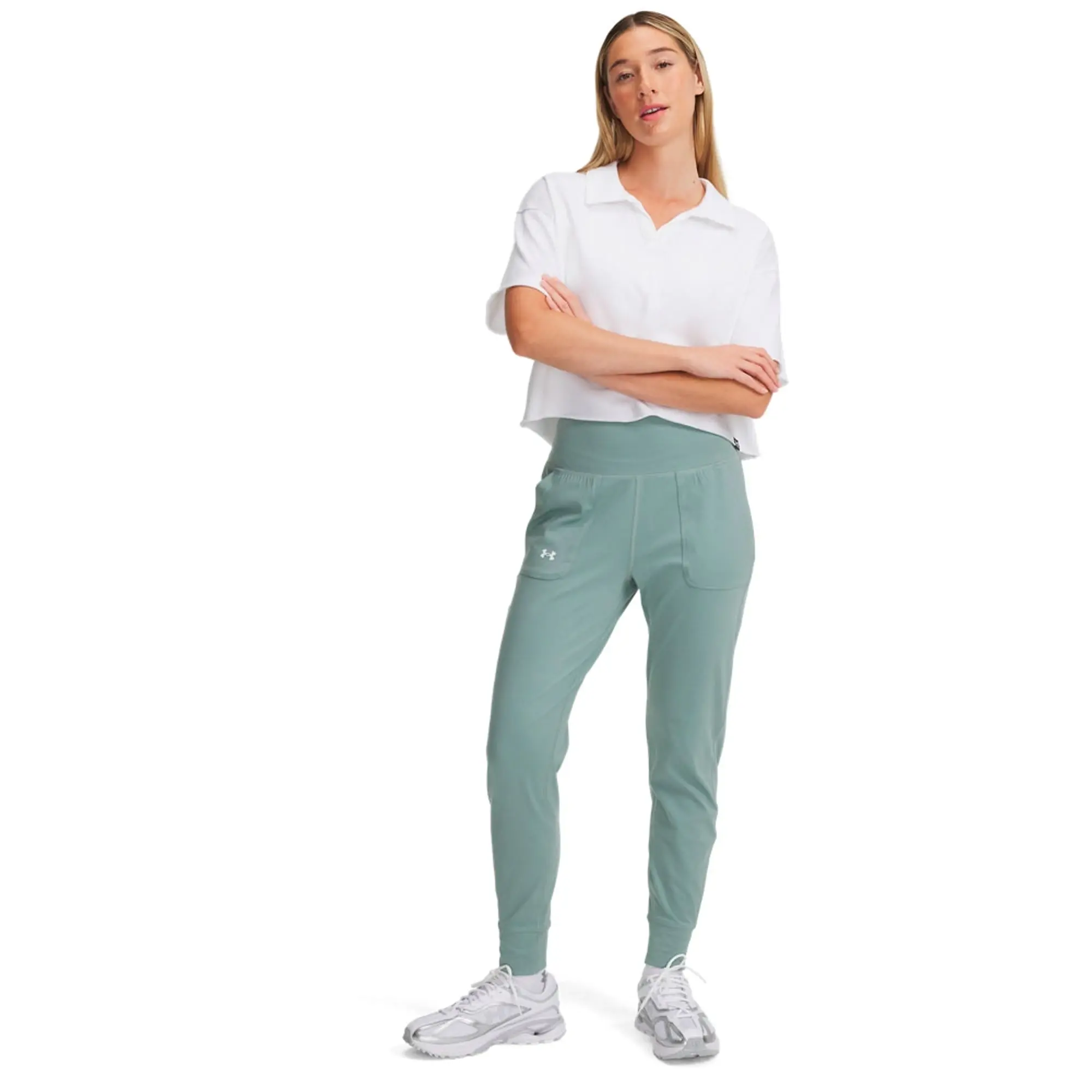 Women's  Under Armour  Motion Joggers Silica Green / White XS