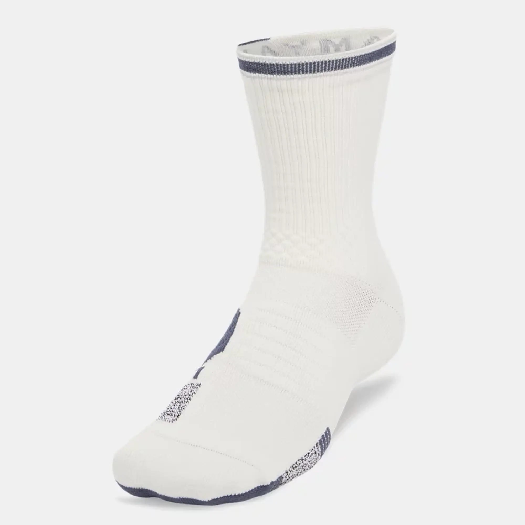 Unisex  Under Armour  ArmourDry™ Playmaker Mid-Crew Socks White Quartz / Downpour Gray / Downpour Gray XL