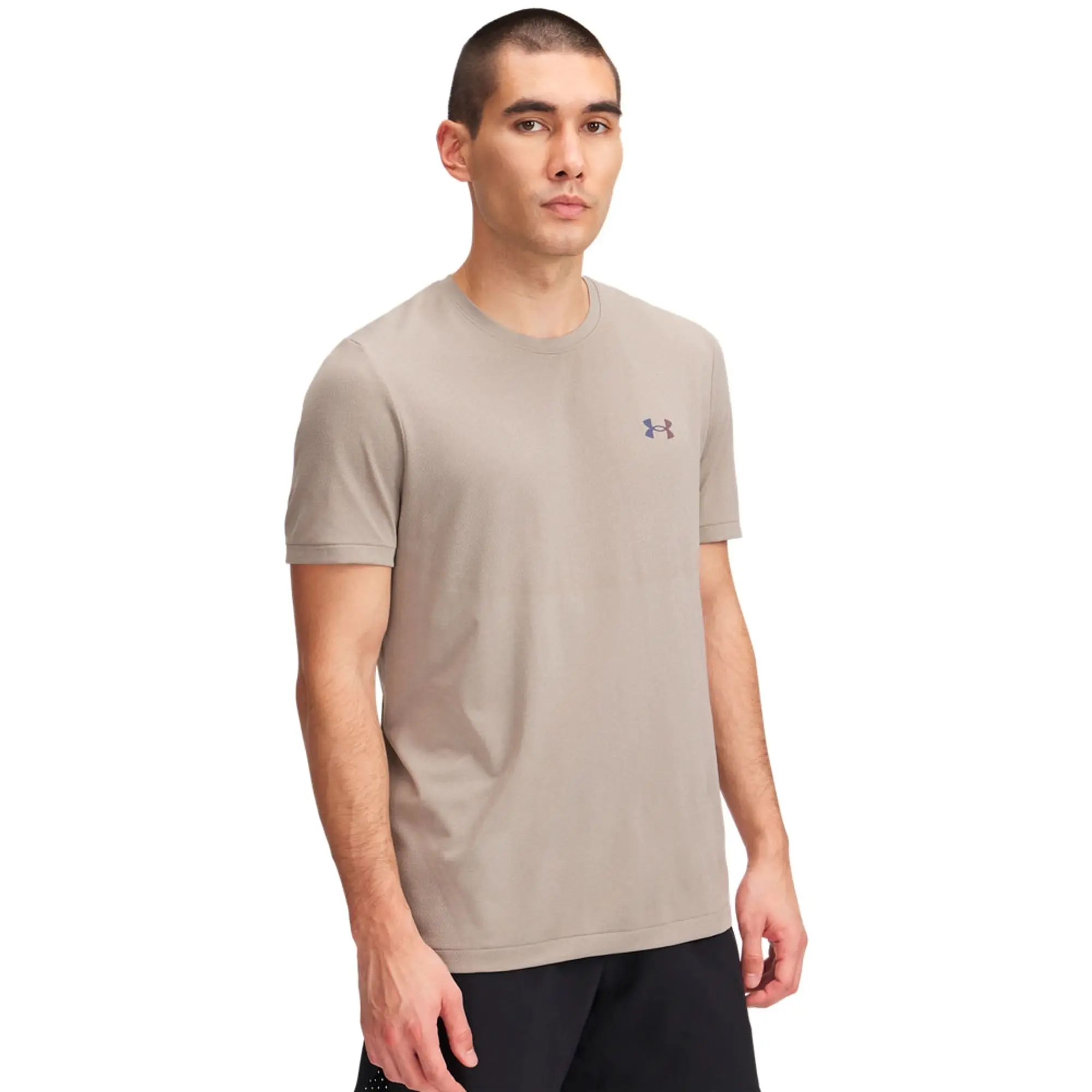 Men's  Under Armour  Vanish Elite Seamless Short Sleeve Timberwolf Taupe / Iridescent XXL