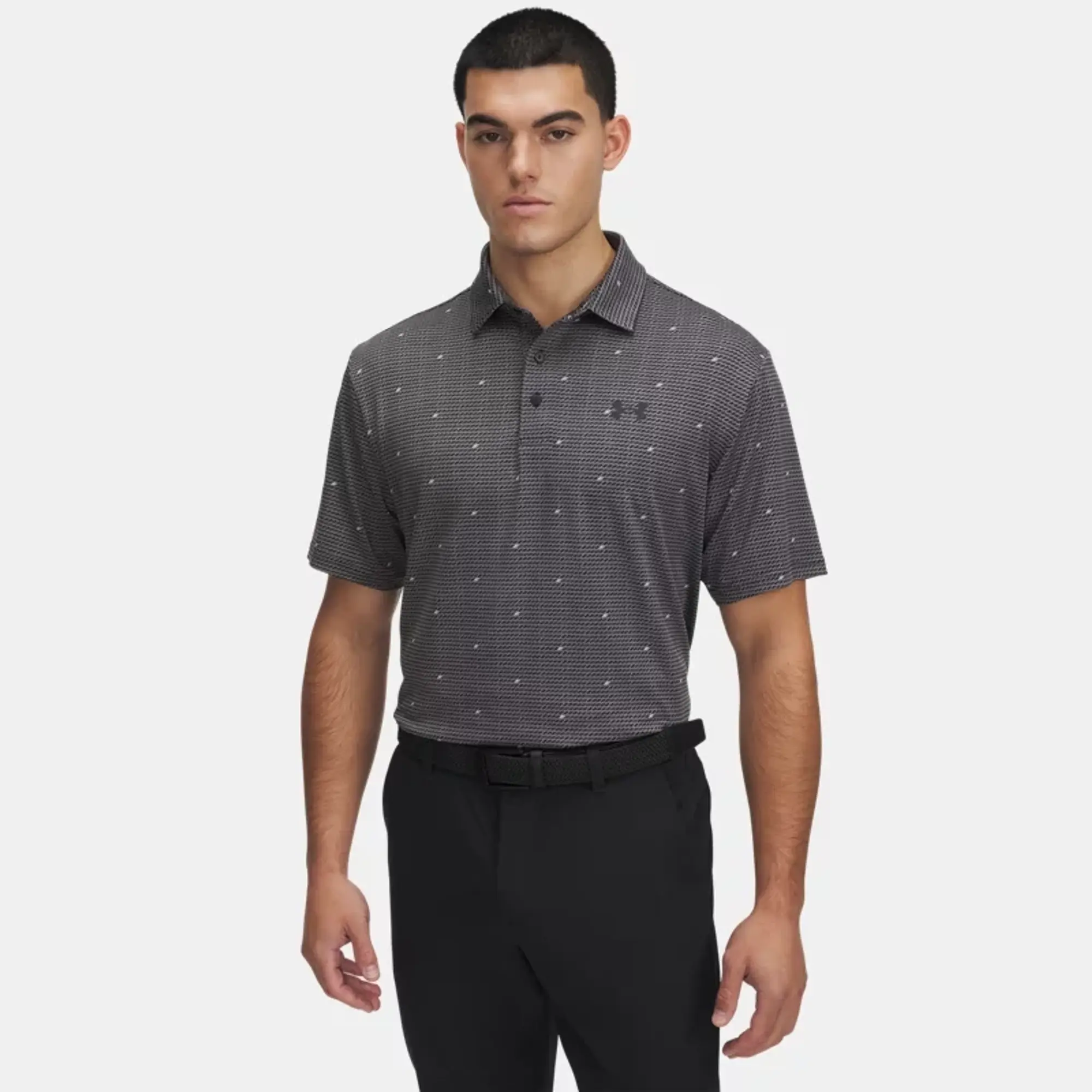 Men's  Under Armour  Playoff 3.0 Printed Polo Castlerock / Black 3XL