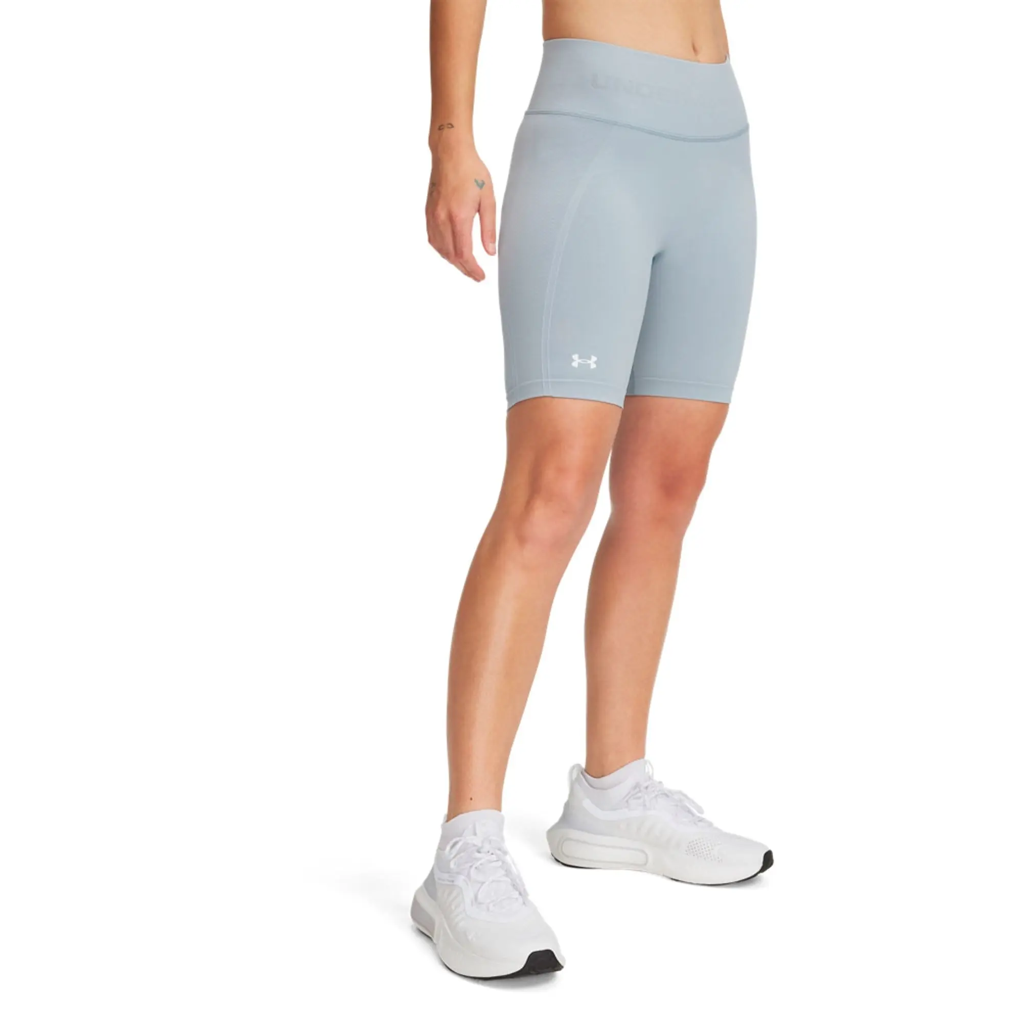 Women's  Under Armour  Train Seamless Shorts Harbor Blue / White XS