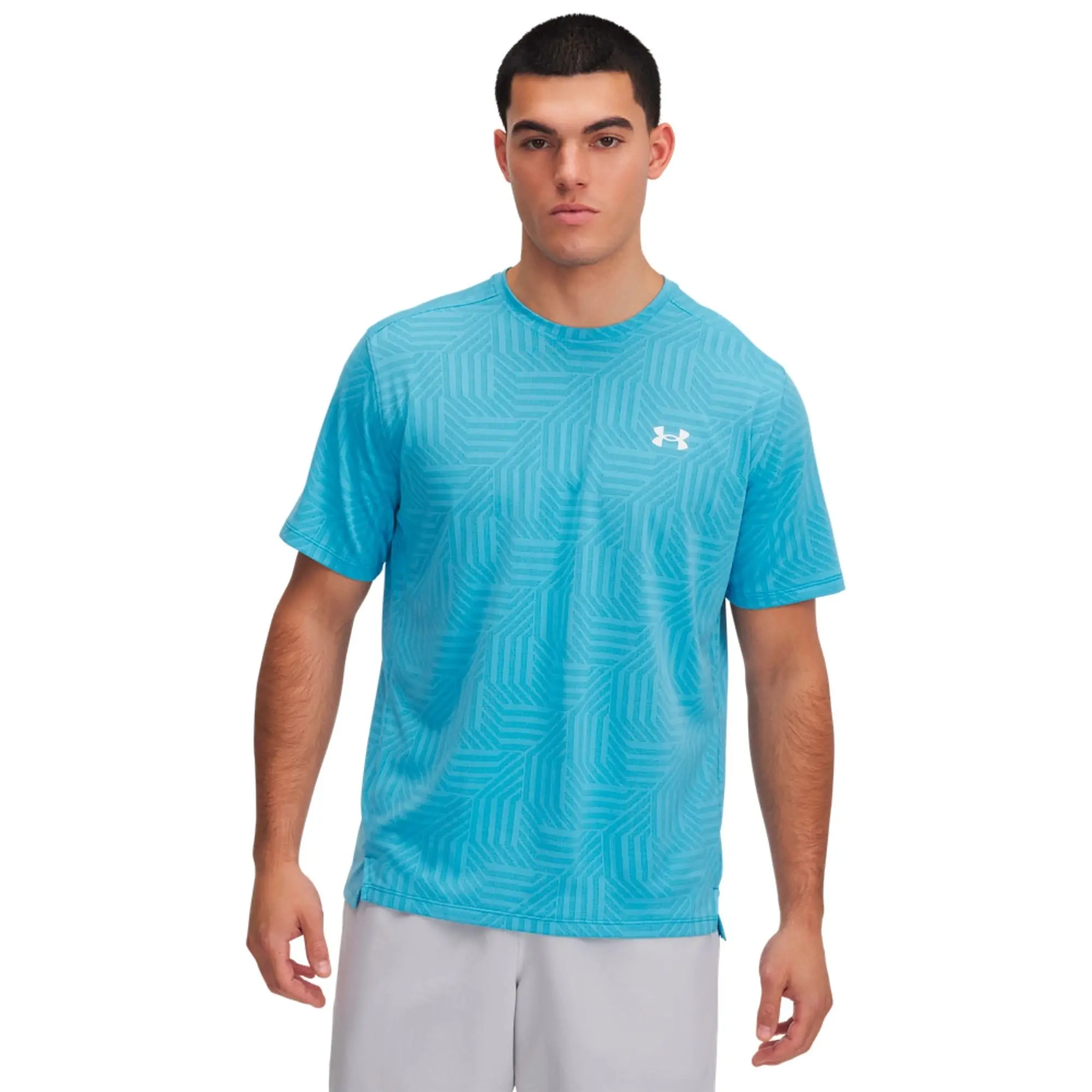 Men's  Under Armour  Tech™ Vent Geotessa Short Sleeve Ether Blue / Tonic / White XS