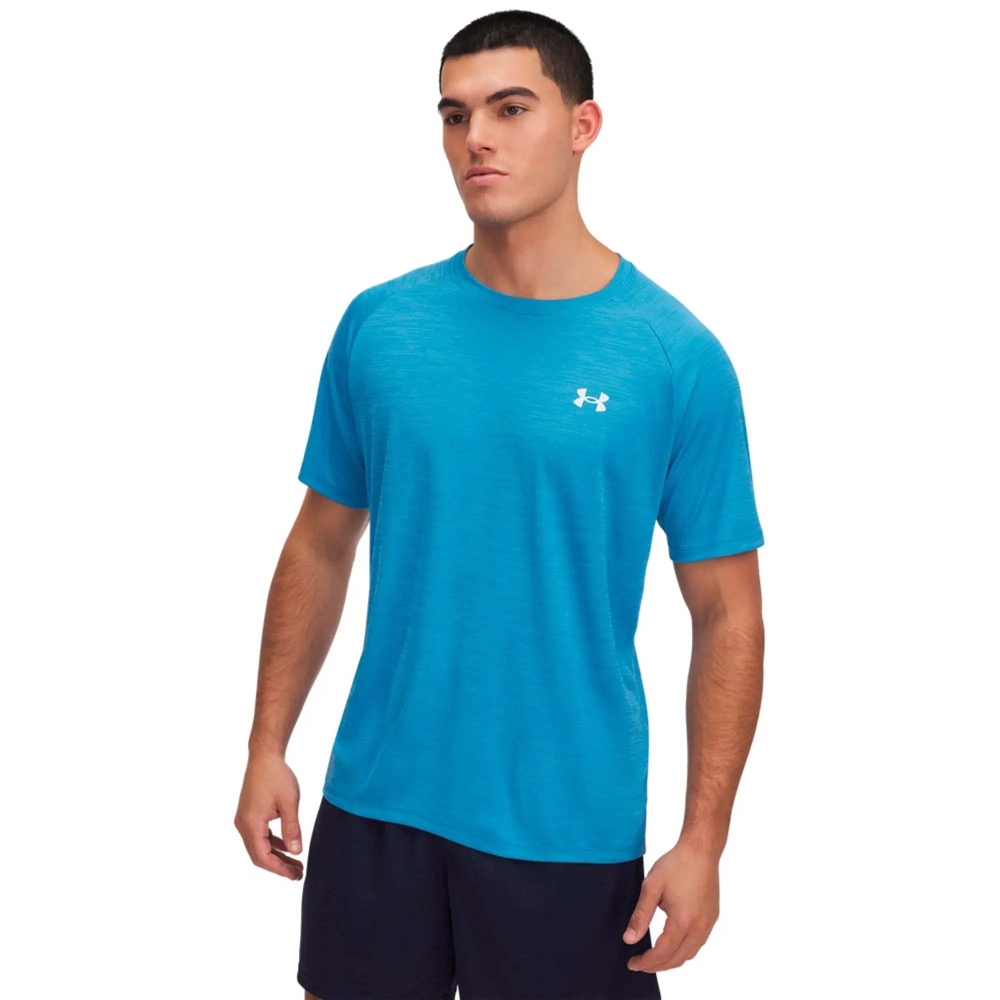 Men's  Under Armour  Tech™ Textured Short Sleeve Ether Blue / Tonic / White XXL