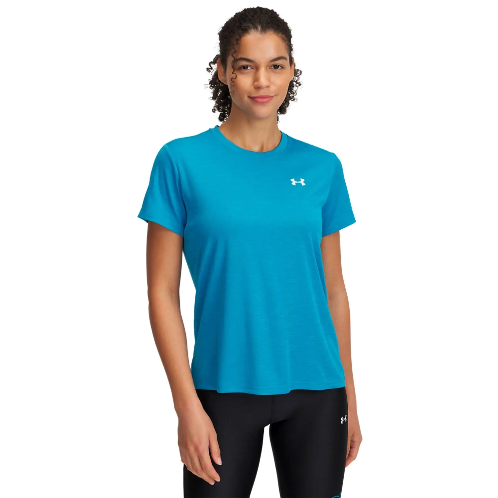 Women's  Under Armour  Tech™ Textured Short Sleeve Ether Blue / White XXL