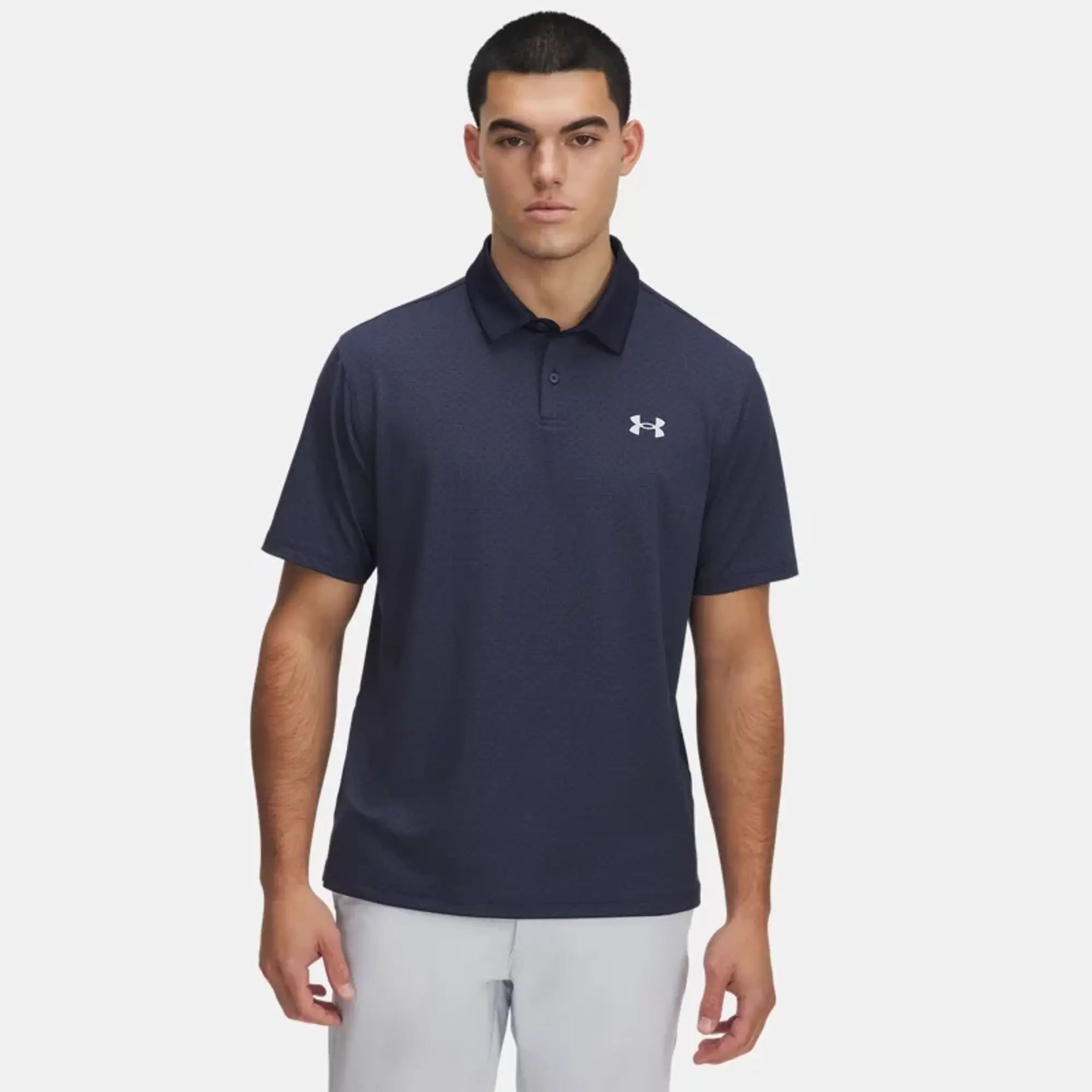 Men's  Under Armour  Tee To Green Printed Polo Midnight Navy / Halo Gray 3XL