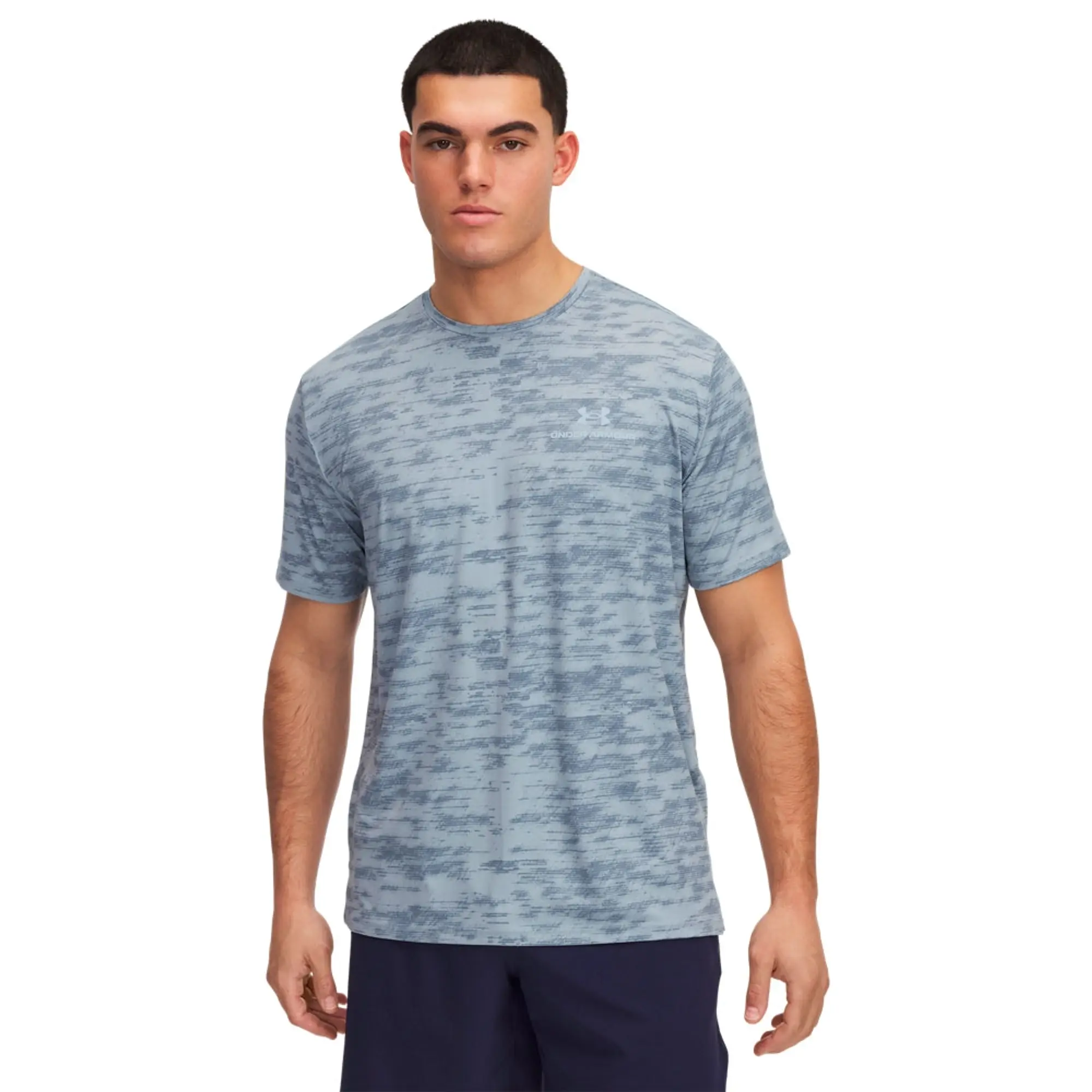 Men's  Under Armour  Vanish Energy Printed Short Sleeve Harbor Blue / Gravel / Harbor Blue L