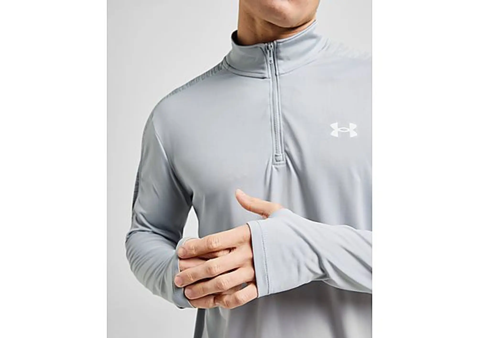 Men's  Under Armour  Tech™ ¼ Zip Mod Gray / Castlerock / White XXL