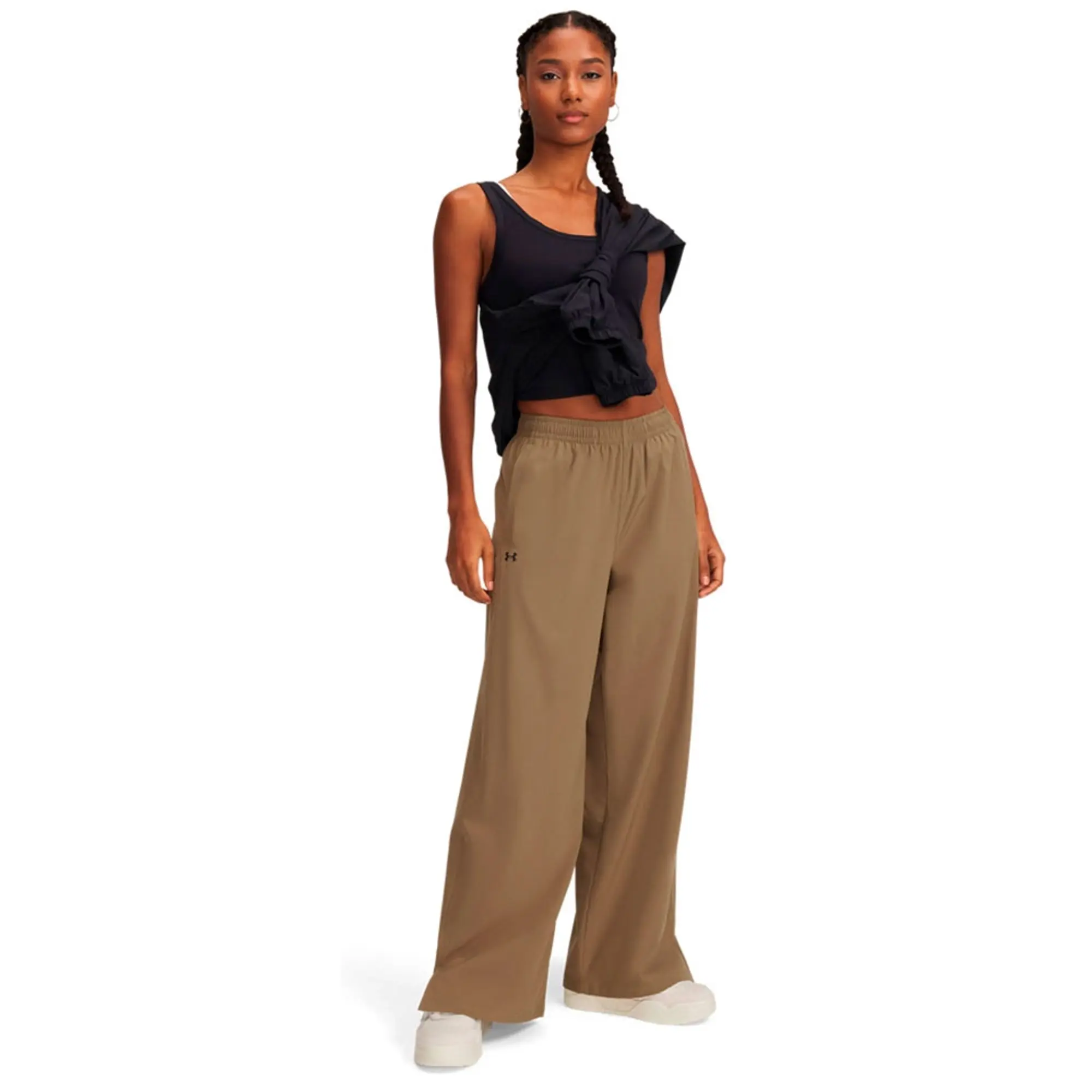 Women's  Under Armour  Rival Wide Leg Pants Bayou / Black XS