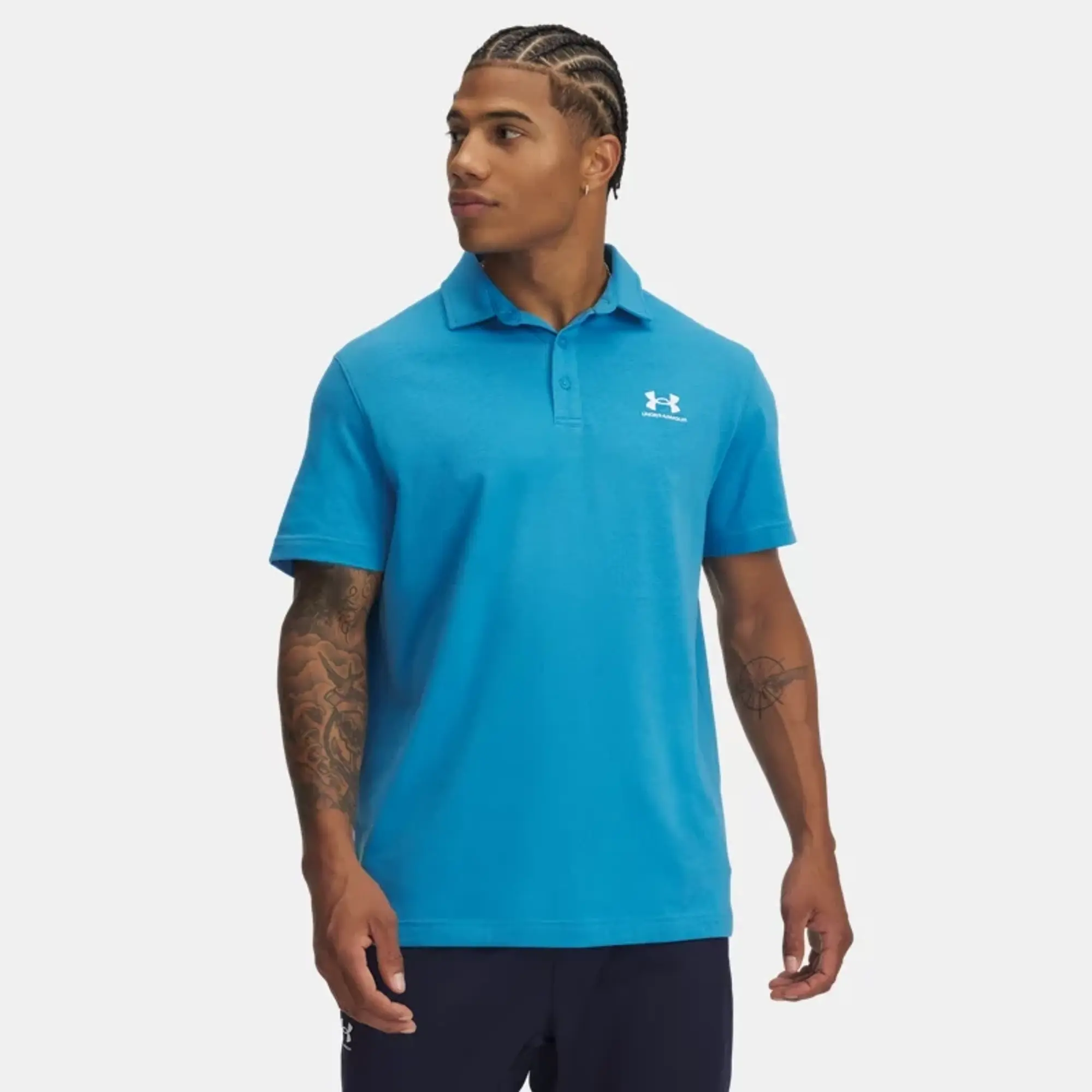 Men's  Under Armour  Icon Polo Ether Blue / White XXL