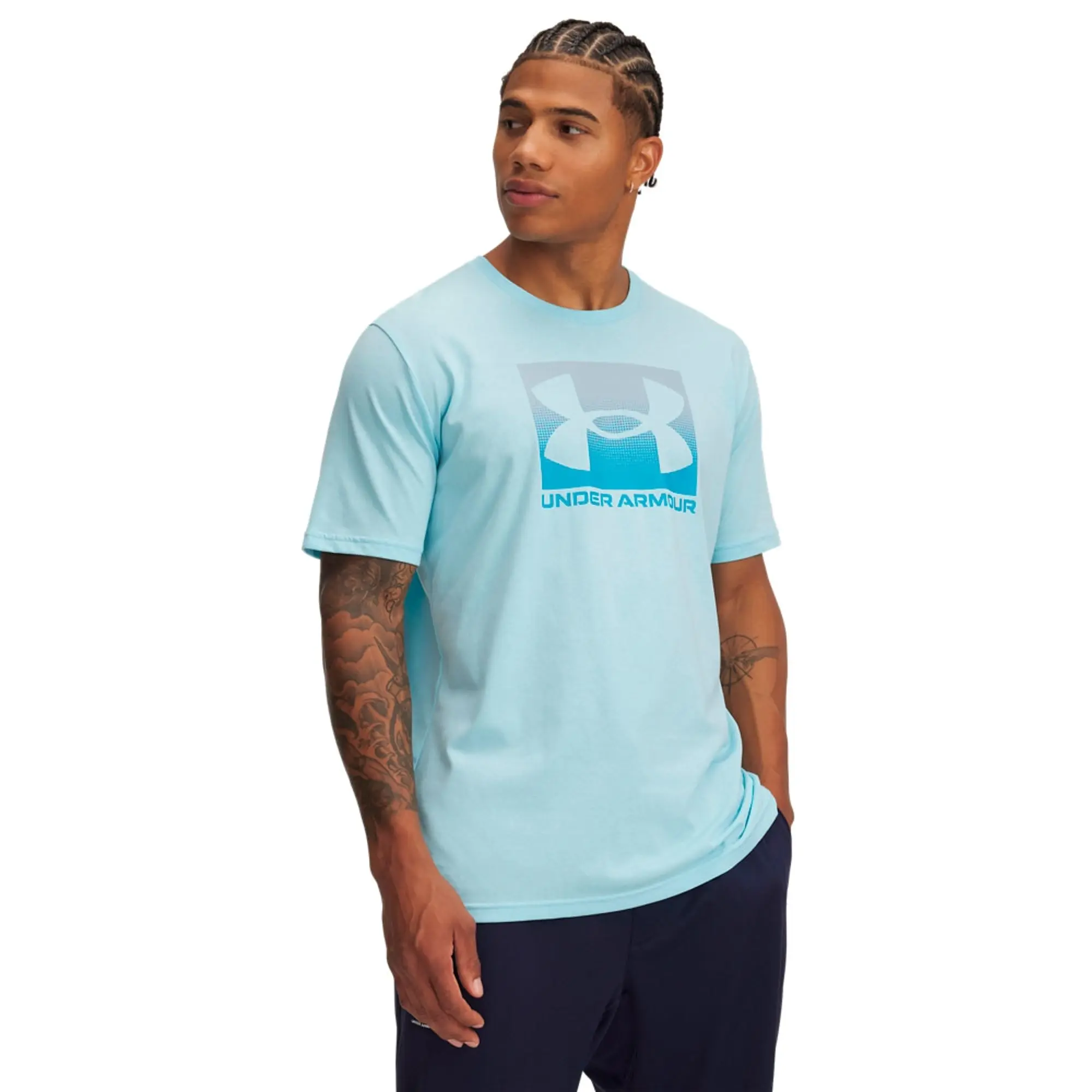 Men's  Under Armour  Boxed Sports Short Sleeve Stream / Ether Blue 3XL