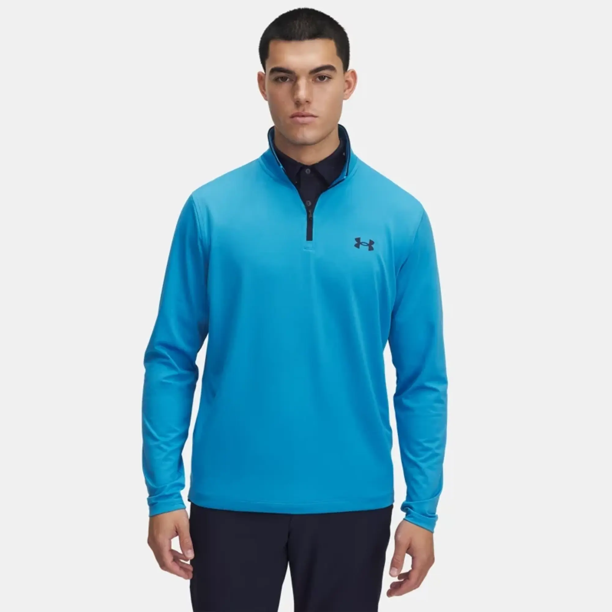 Men's  Under Armour  Match Play ¼ Zip Ether Blue / Midnight Navy XL