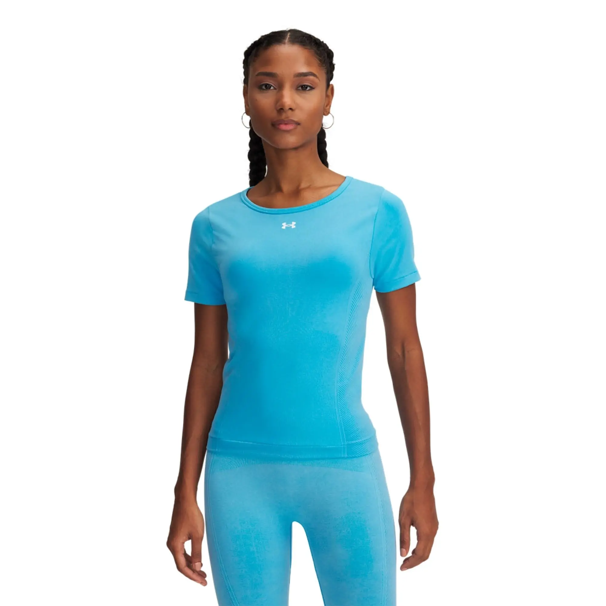 Women's  Under Armour  Vanish Seamless Washed Short Sleeve Ether Blue / White XS